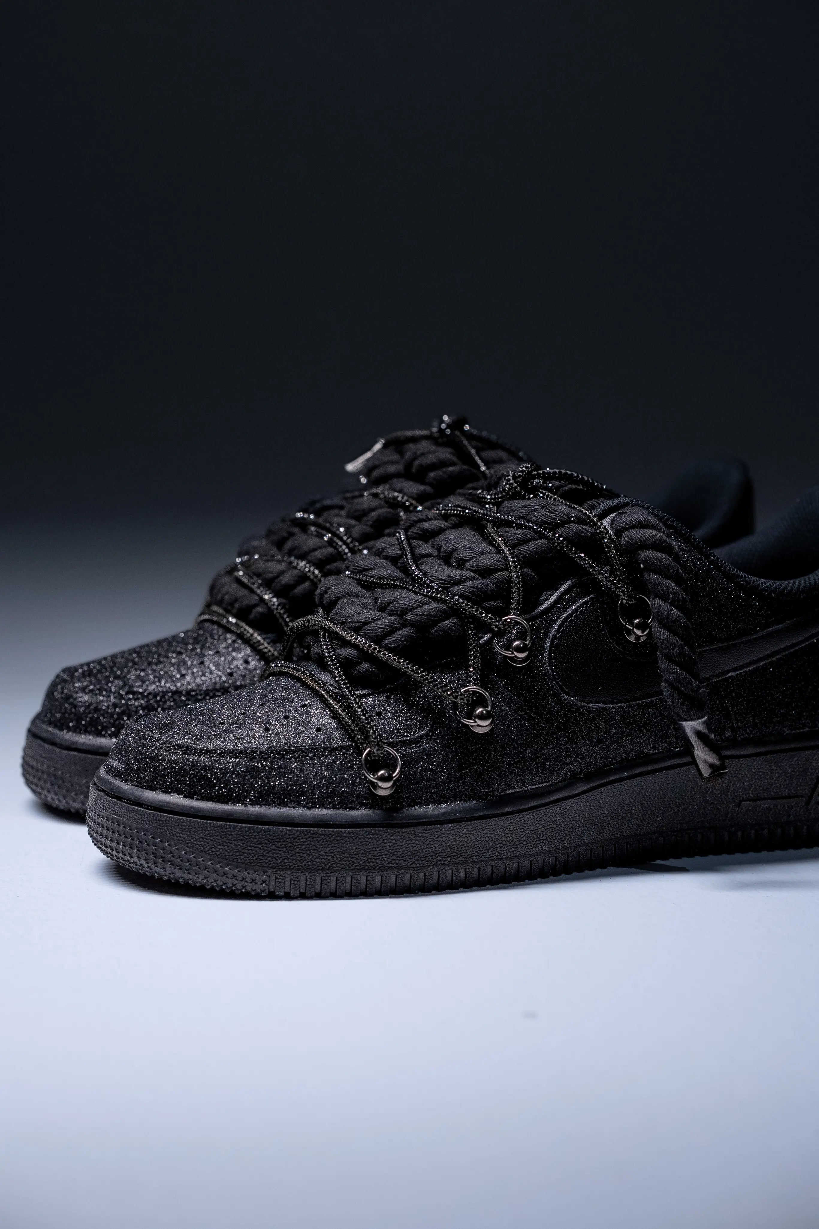 Nike Air Force One "Rope Laces Black" Glitter