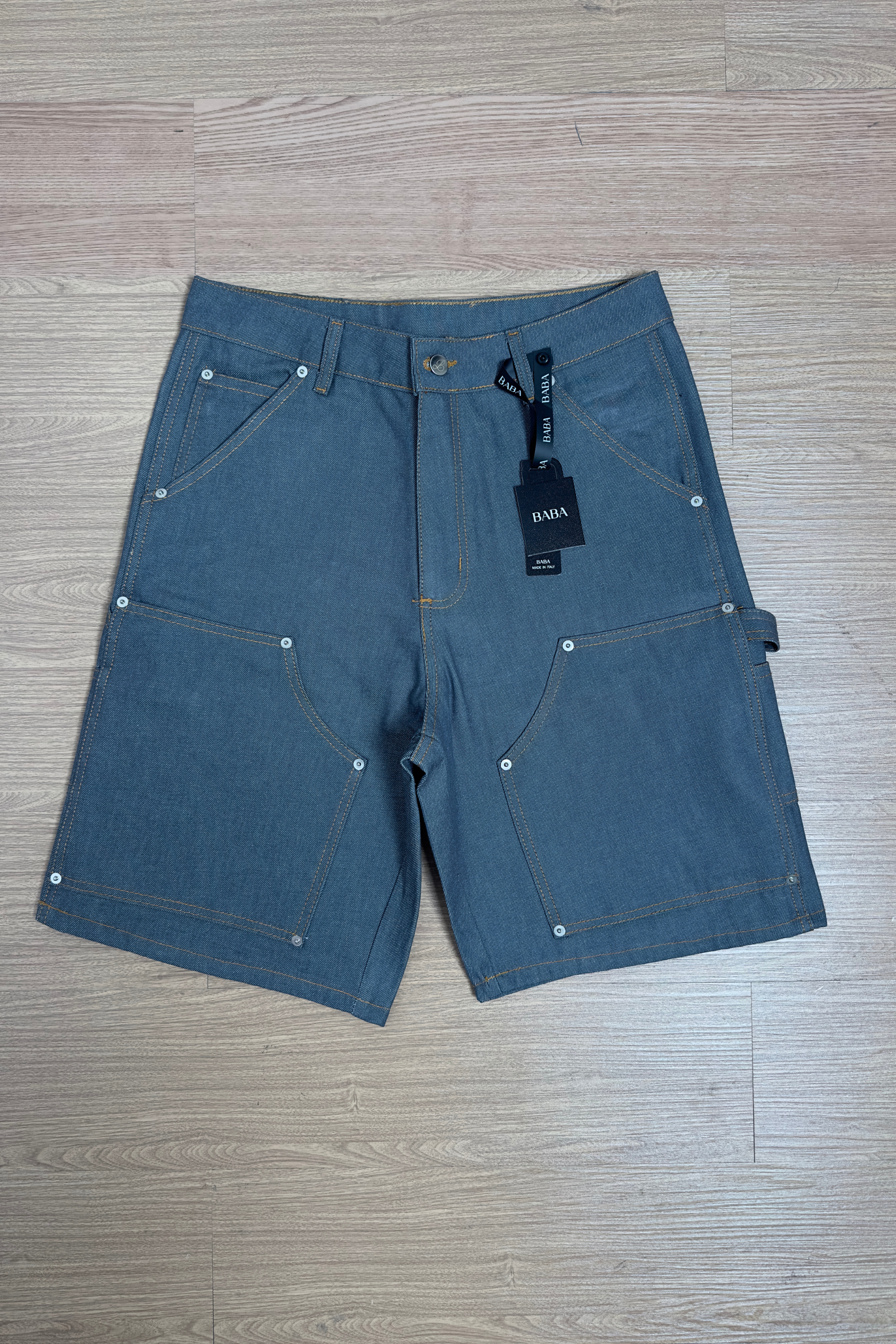 BABA Carpente Denim Short - Grey