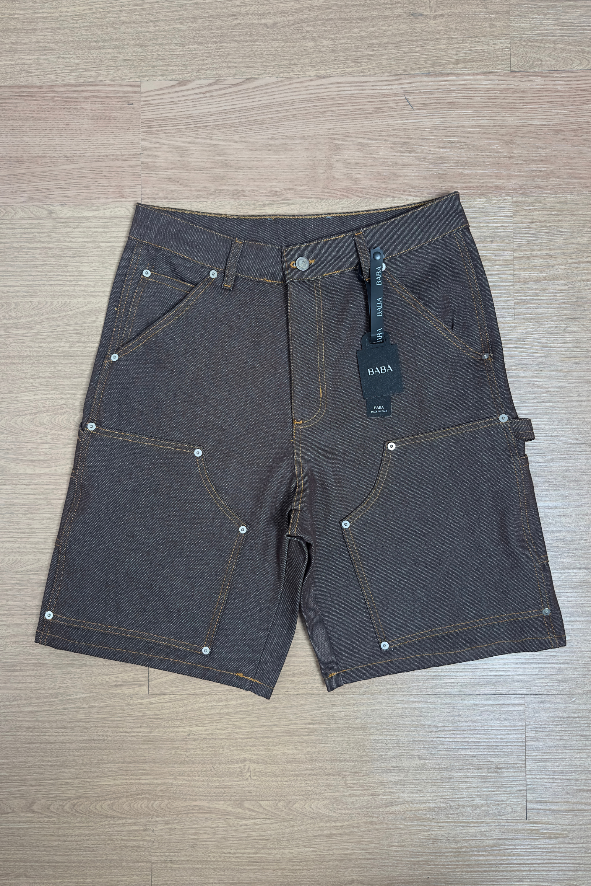 BABA Carpenter Denim Short - Brown