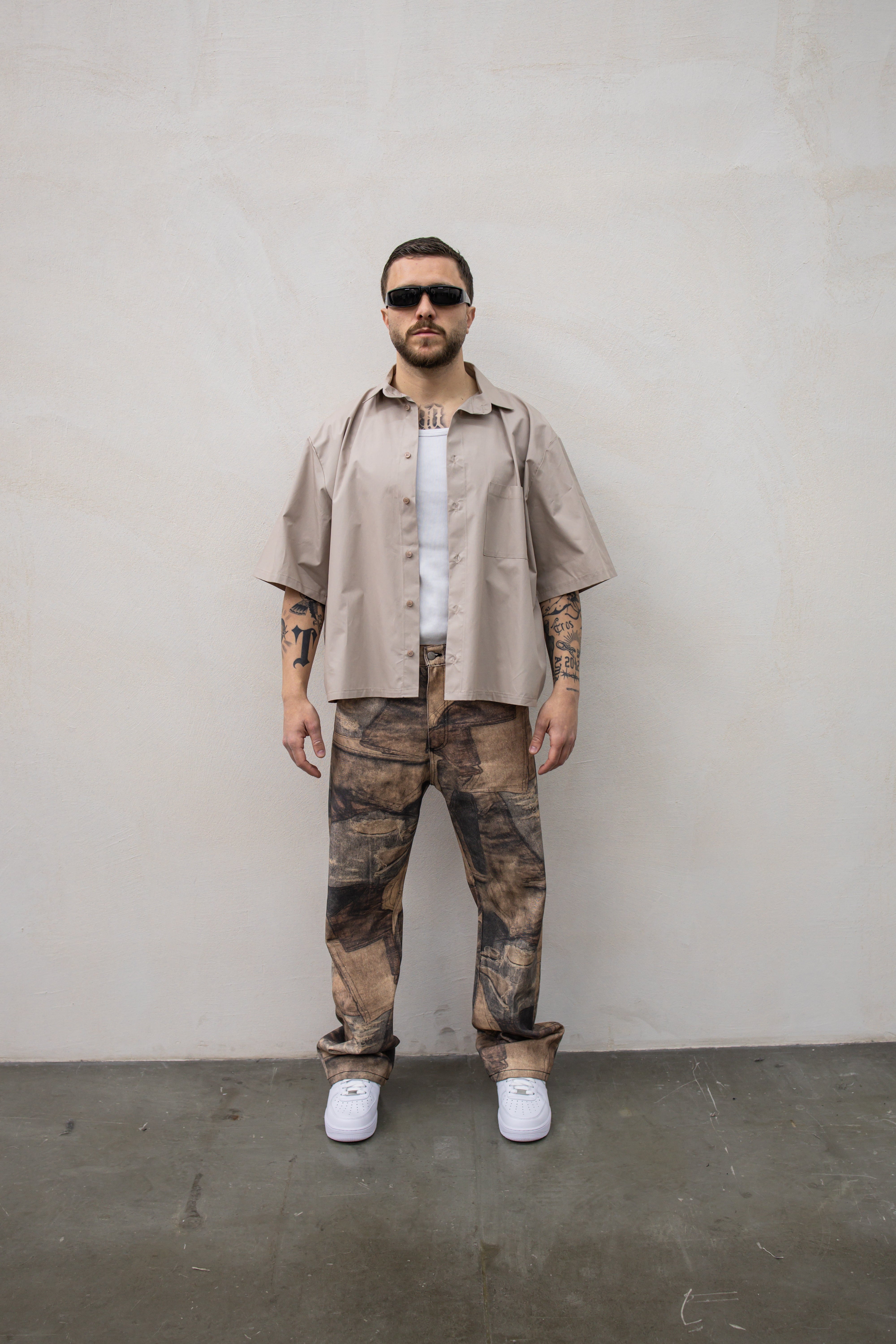 Camicia Cropped - Beige