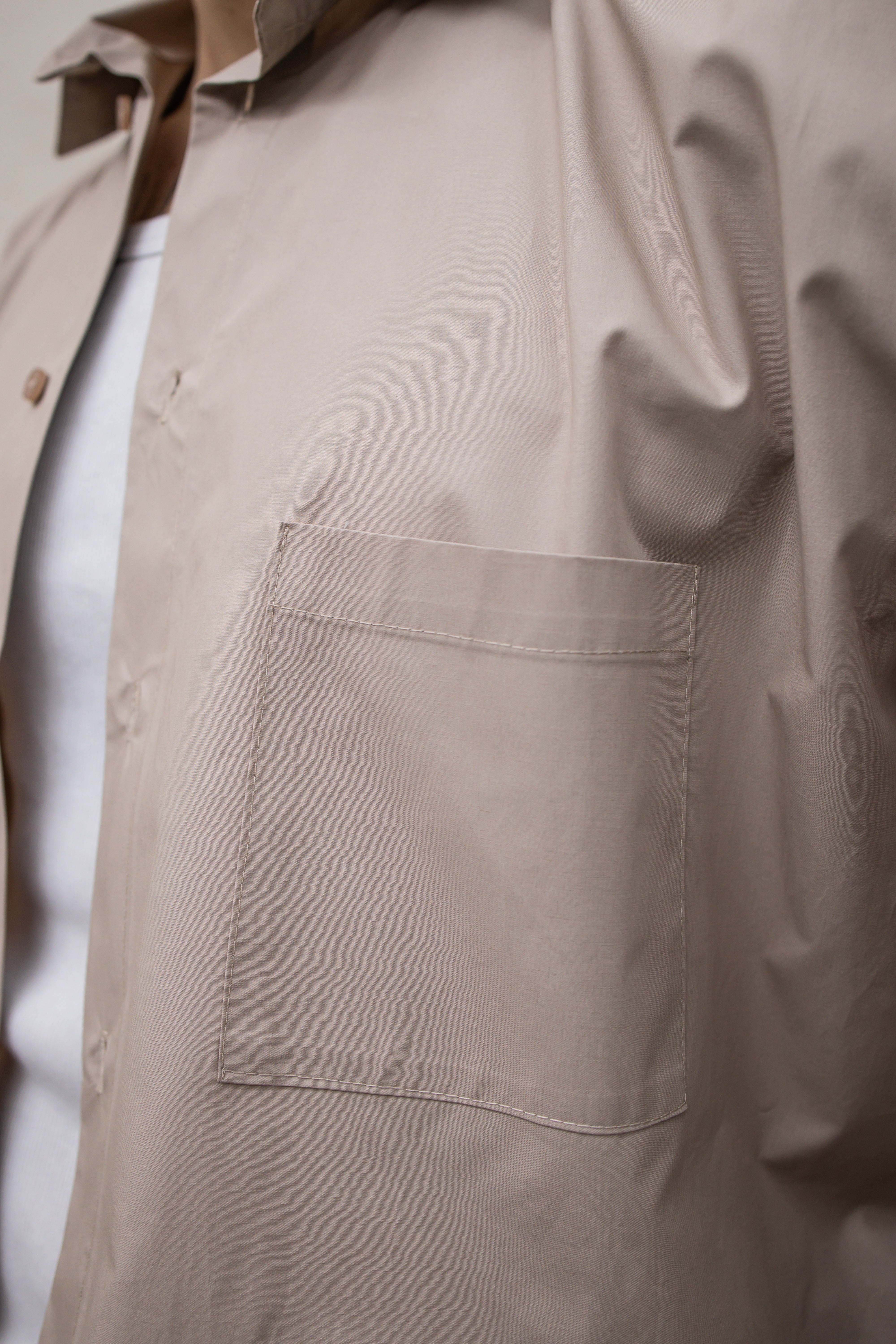 Camicia Cropped - Beige