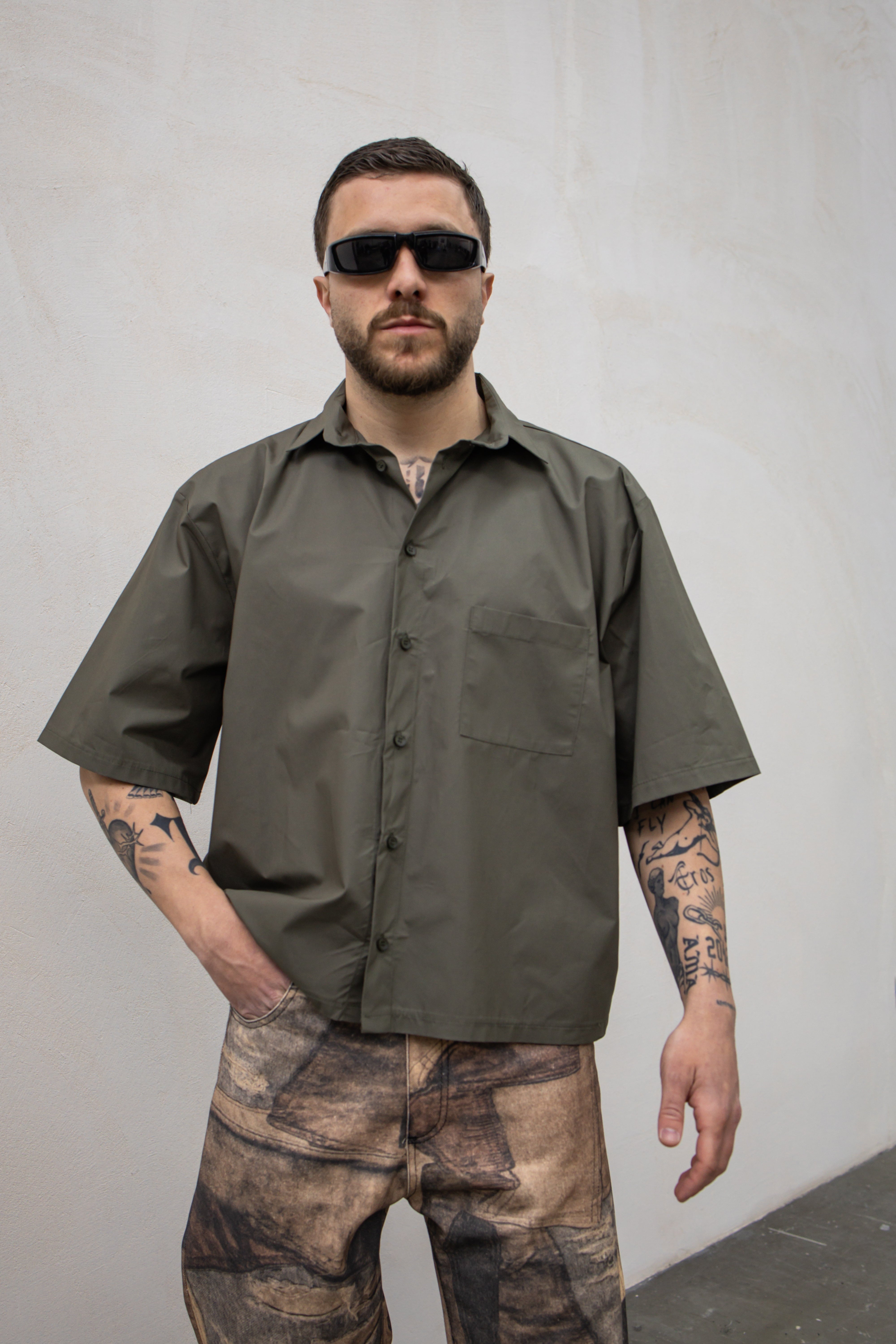Camicia Cropped - Green