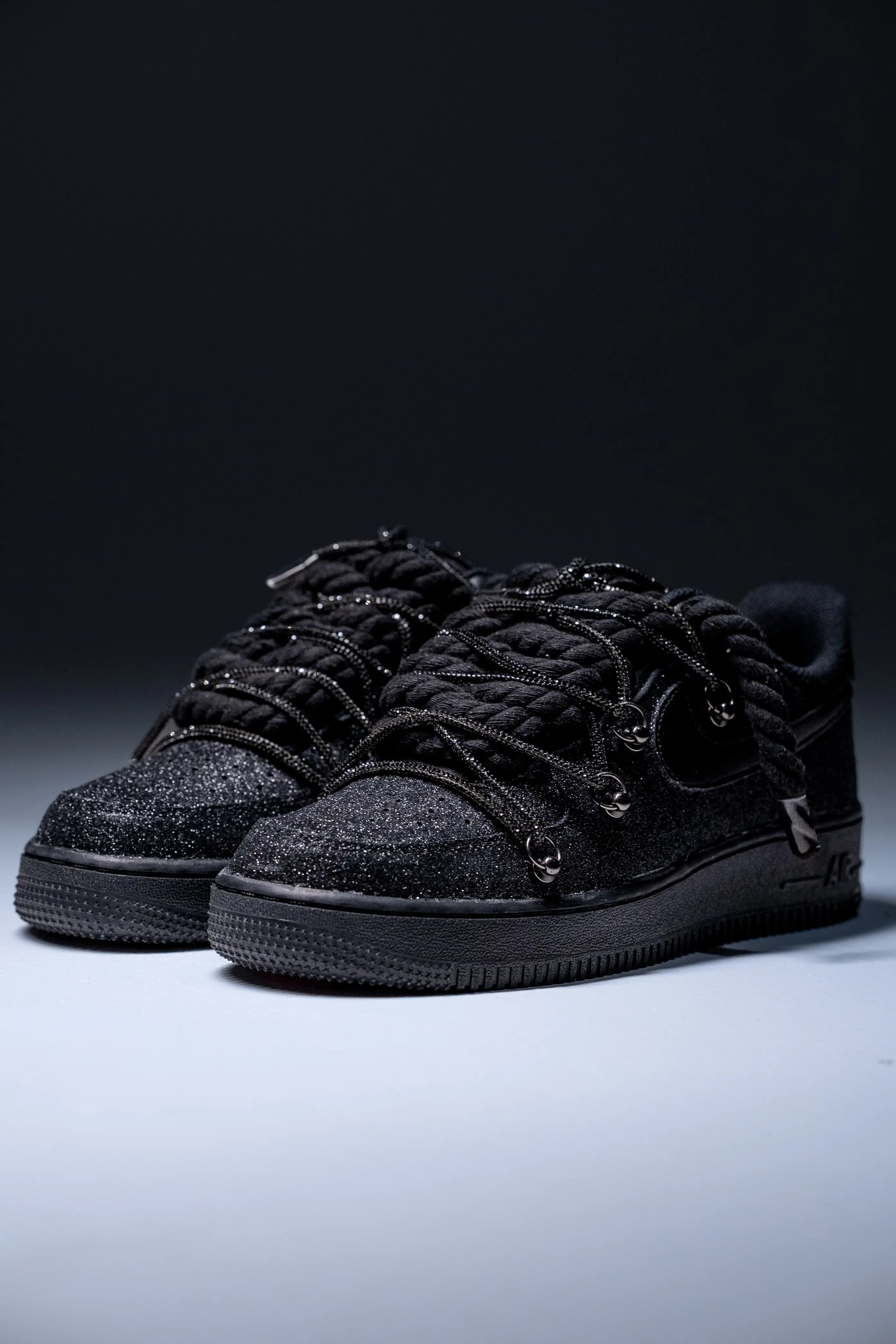 Nike Air Force One "Rope Laces Black" Glitter