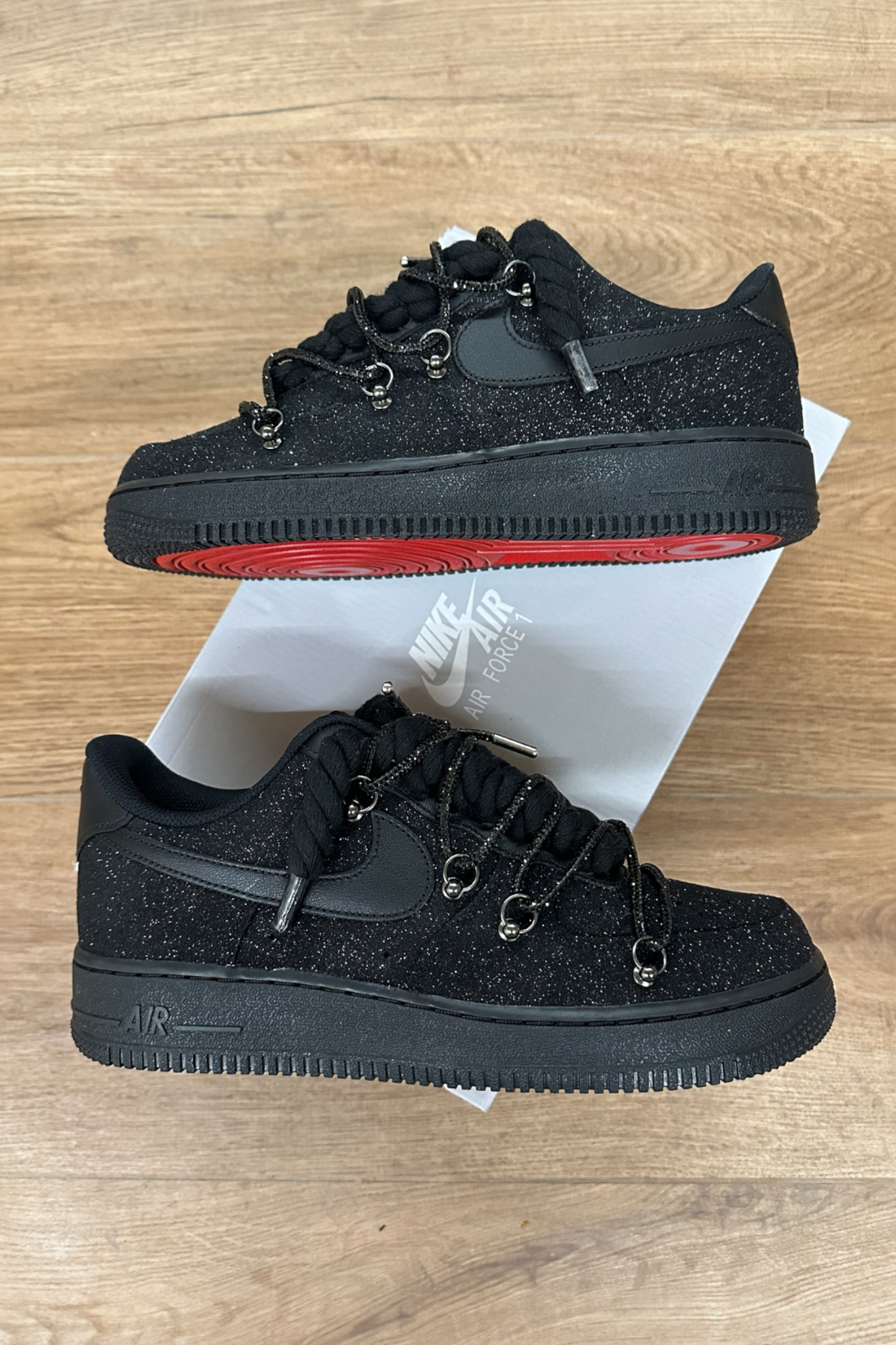 black glitter air force 1