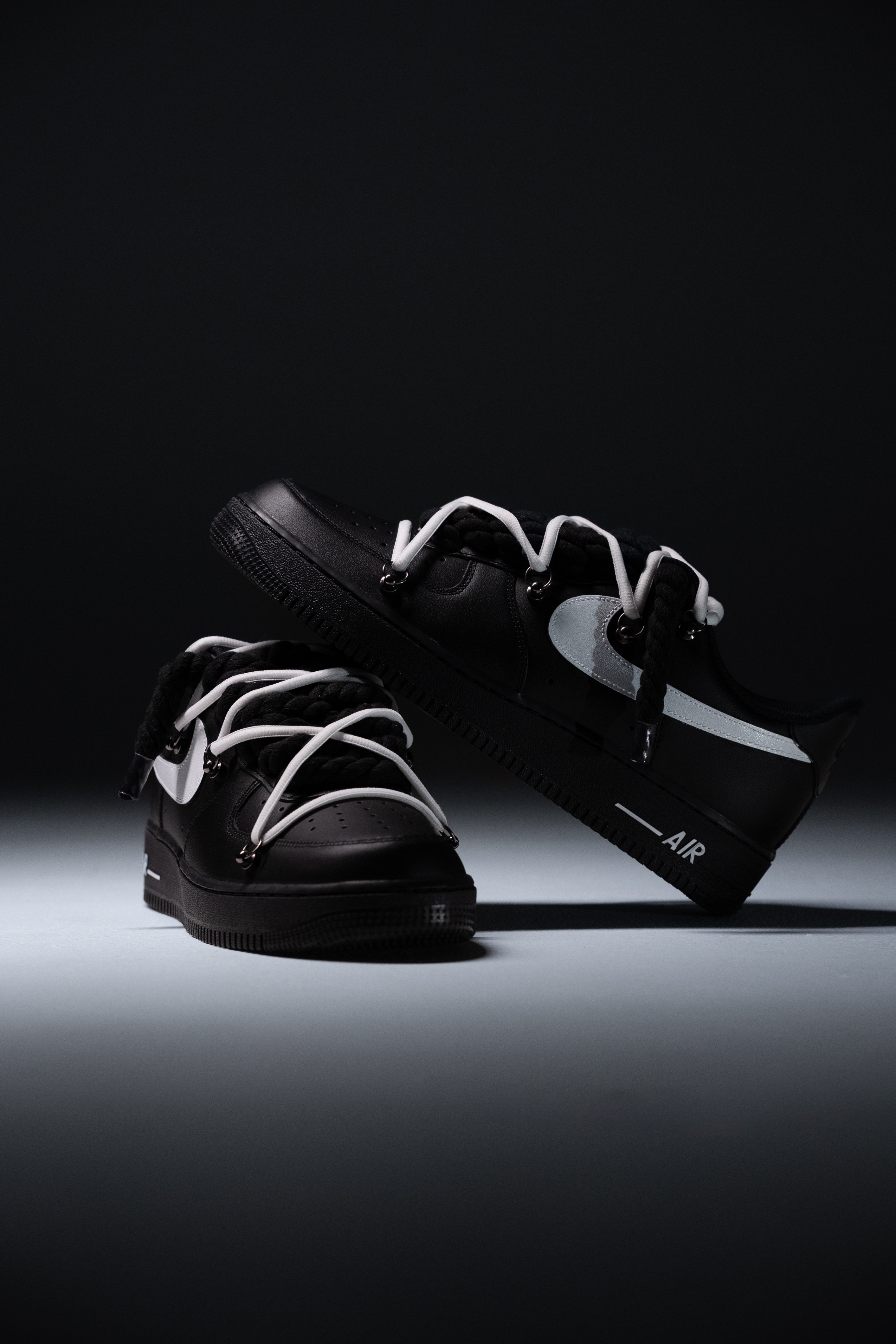 Nike Air Force 1 "Rope Laces Black" Pantera