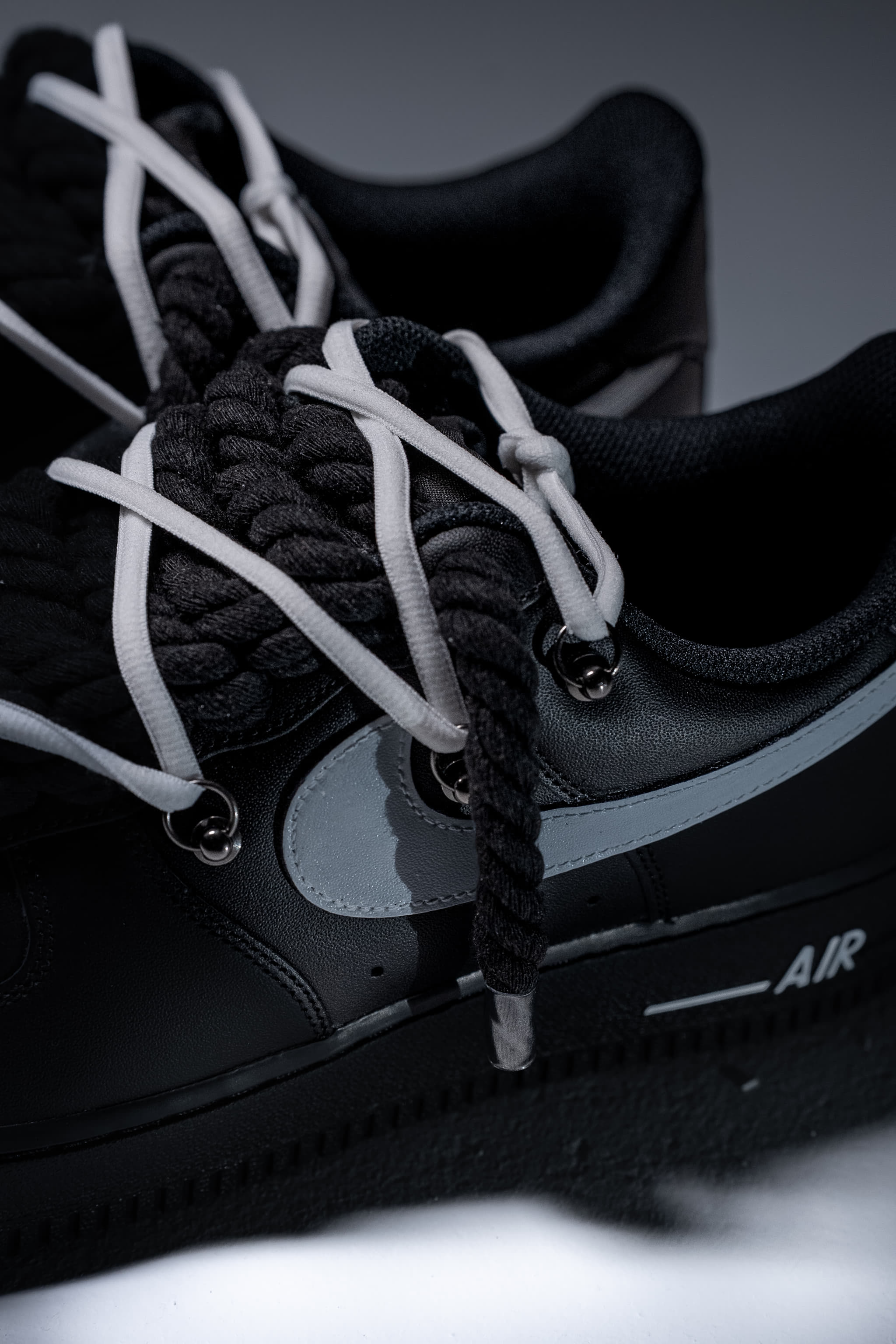 Nike Air Force 1 "Rope Laces Black" Panther
