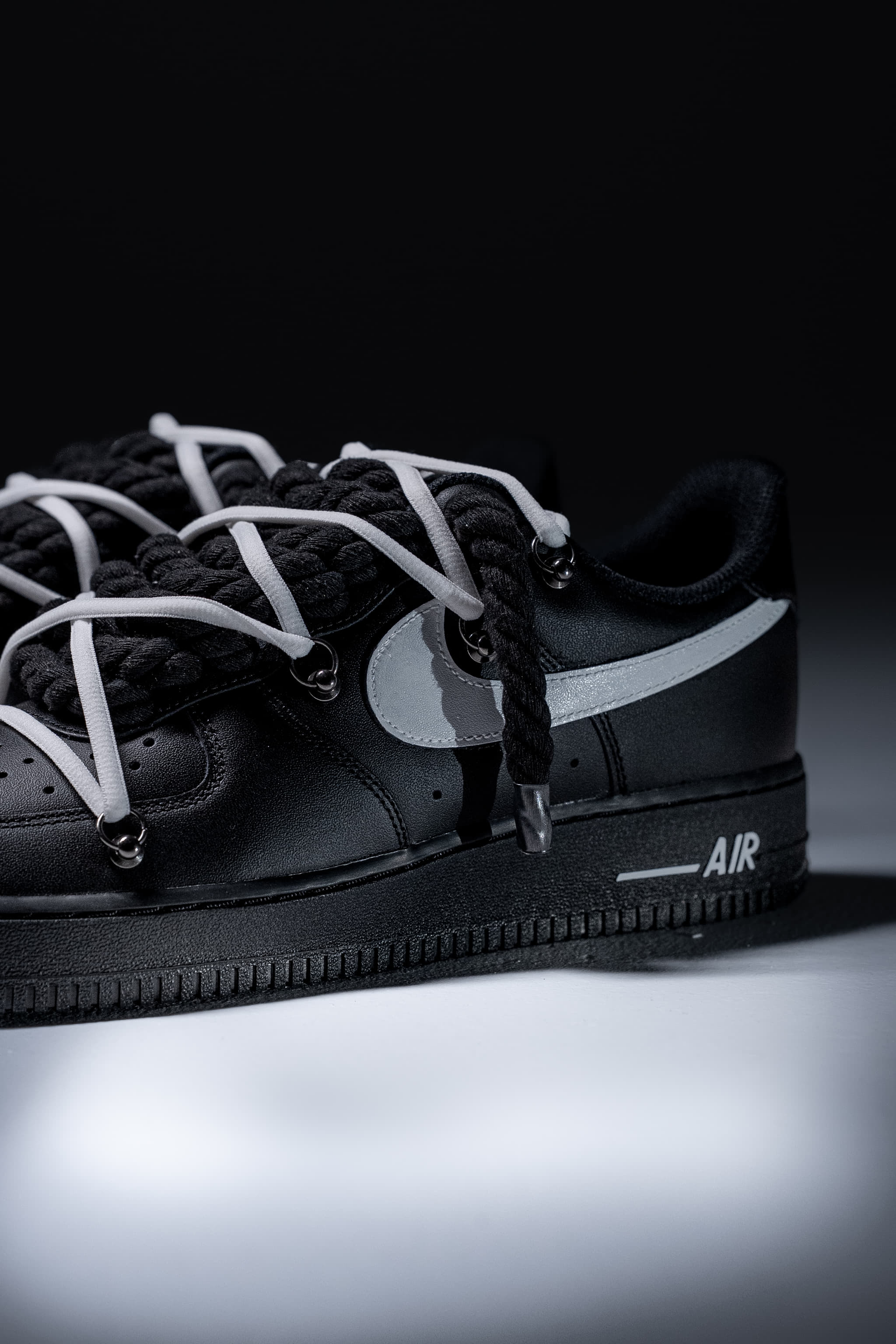 Nike Air Force 1 "Rope Laces Black" Panther