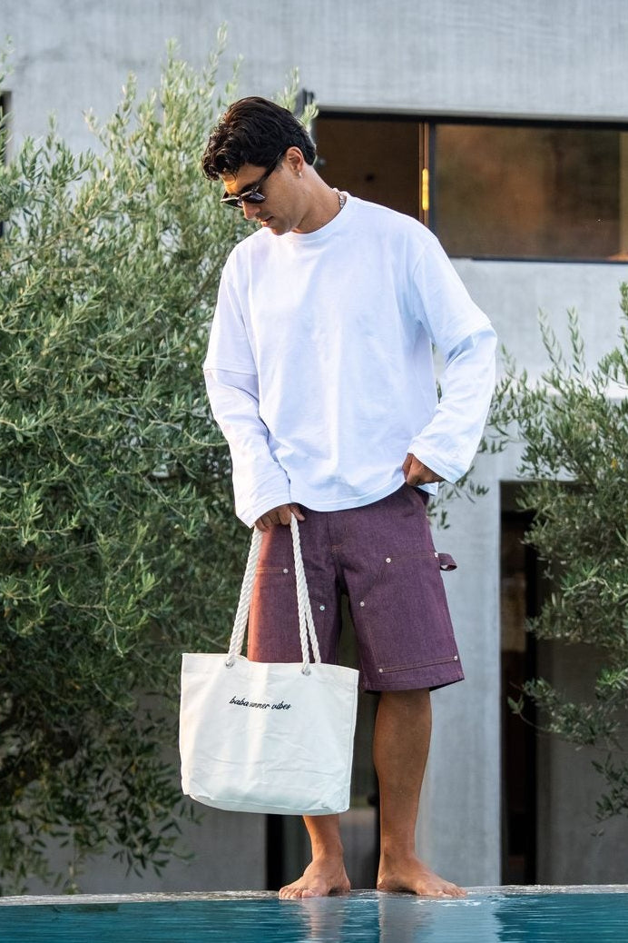 BABA Tote Bag "Summer Vibes" - Cream