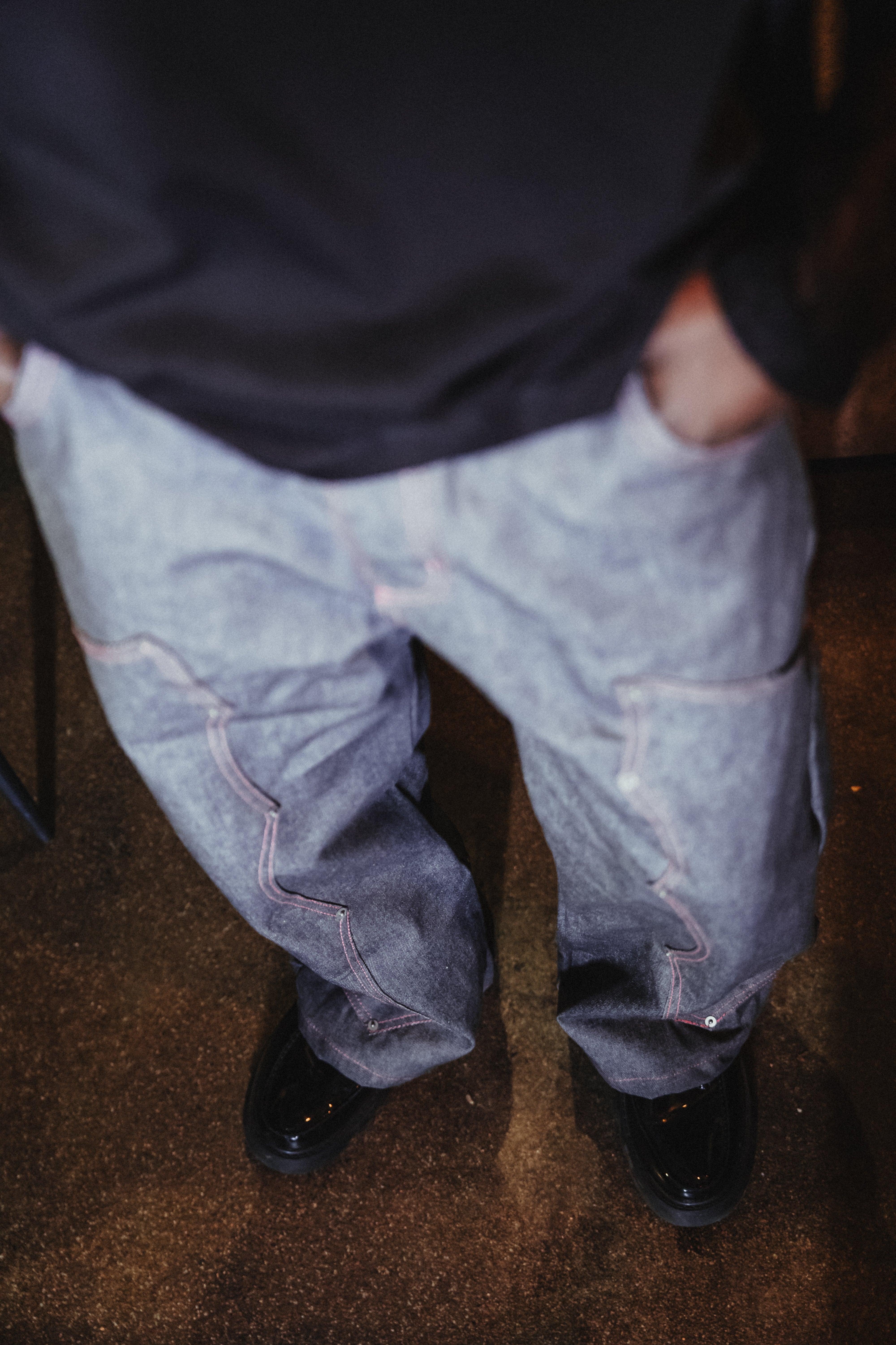 BABA Carpenter Denim Off-Line - Grey Pink