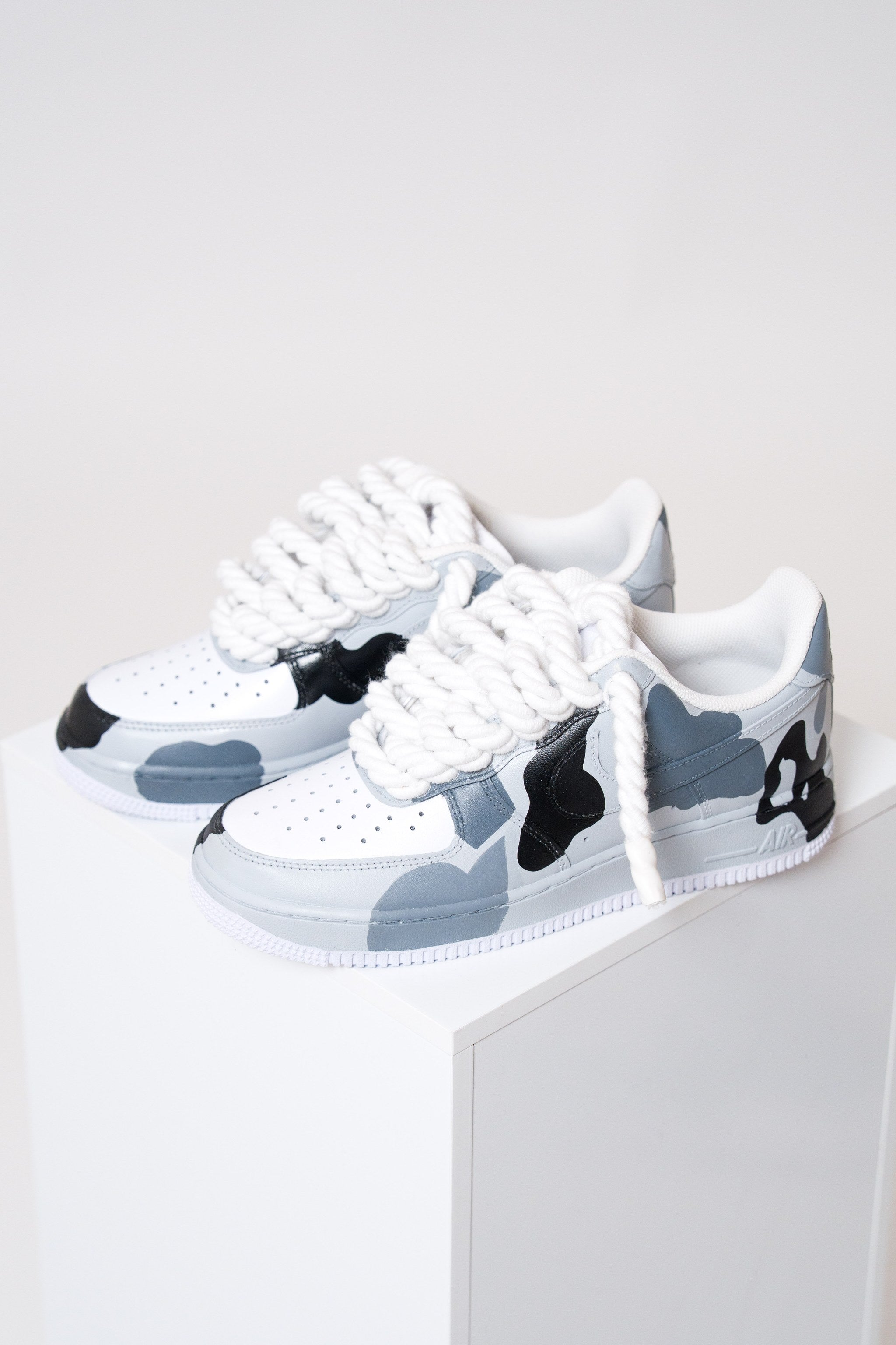 Nike Air Force 1 Camo Grey "Rope Laces White"