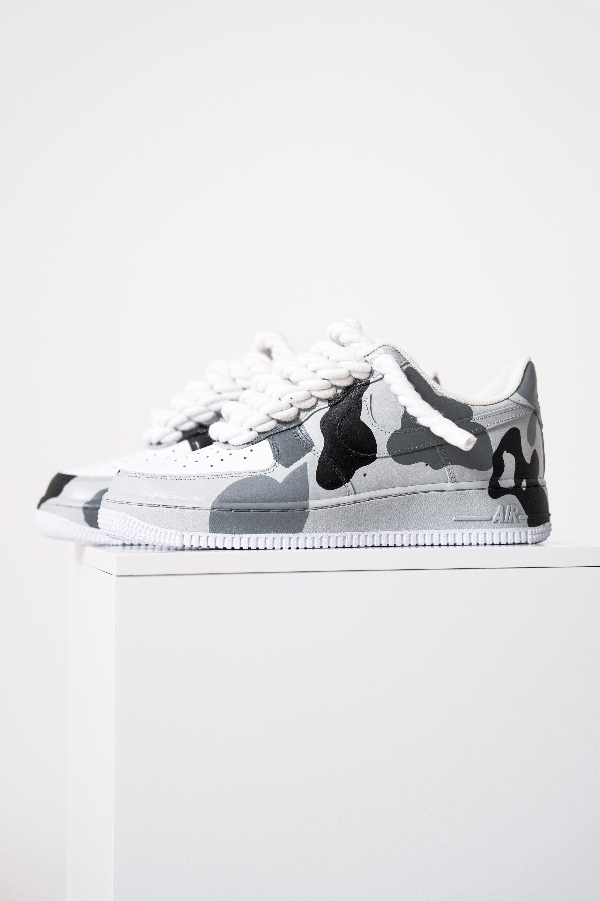 Nike Air Force 1 Camo Grey "Rope Laces White"