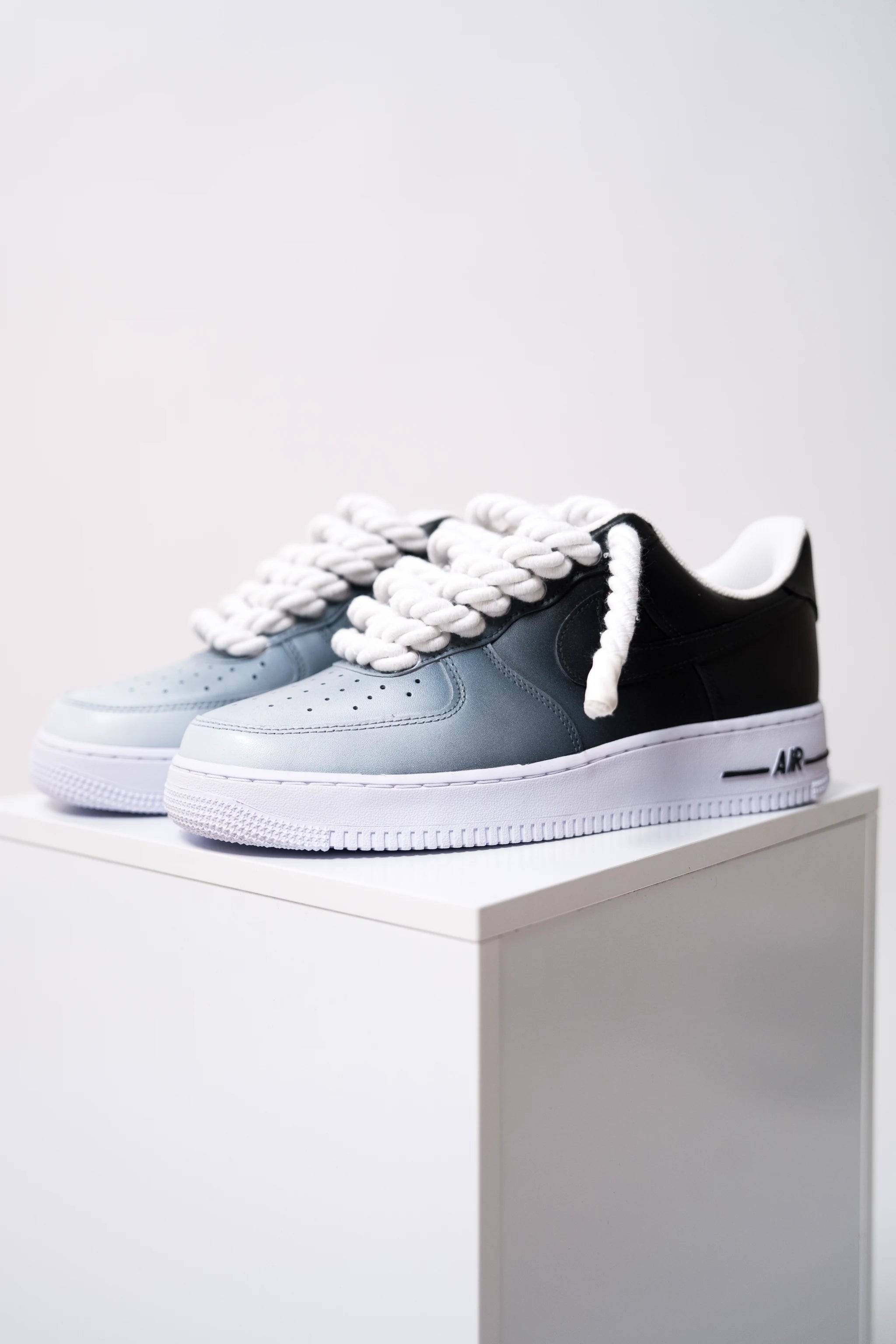 Nike Air Force 1 Nuance Black "Rope Laces White"