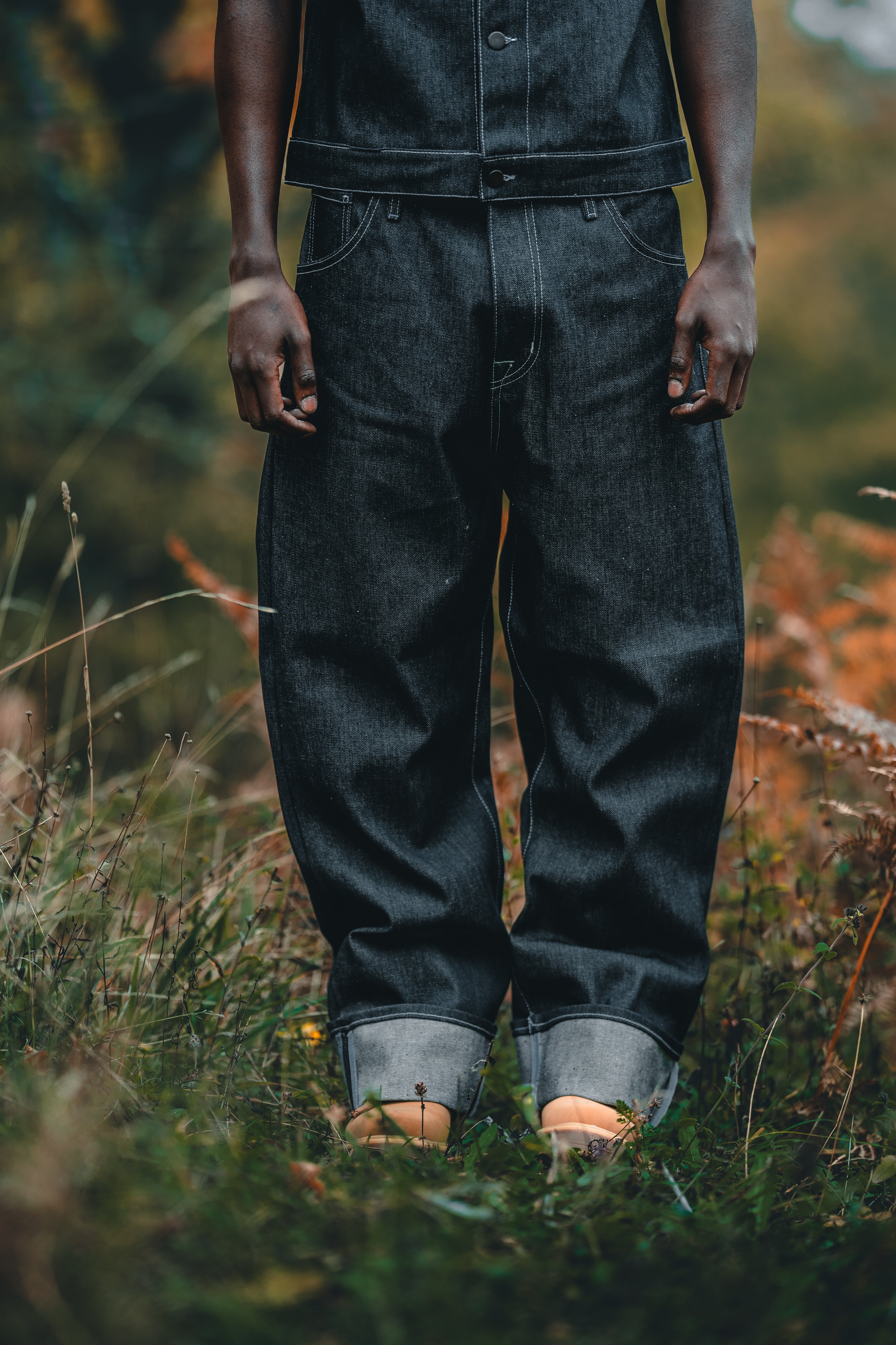 BABA Matching Set Raw Denim - Blue