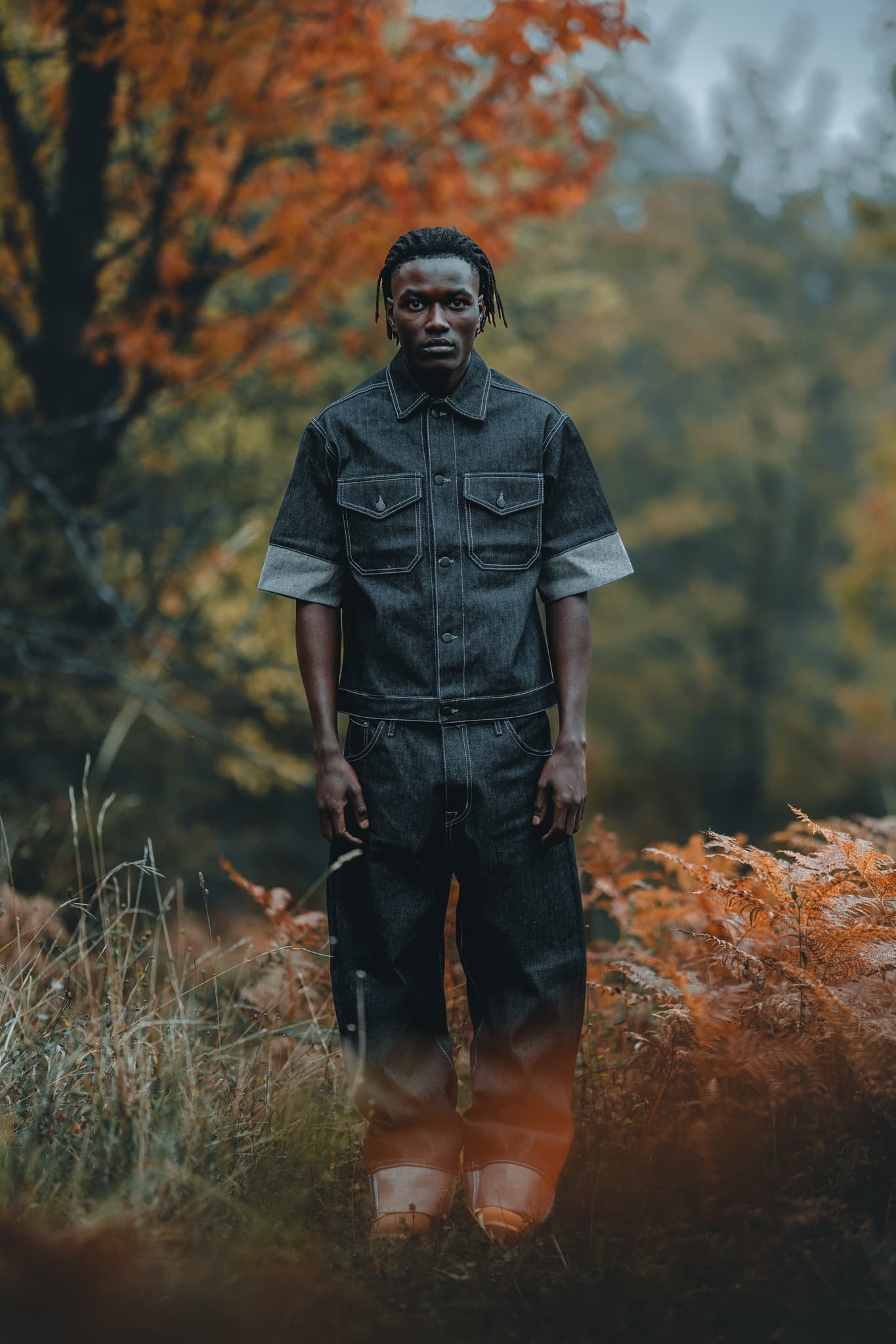 BABA Matching Set Raw Denim - Blue