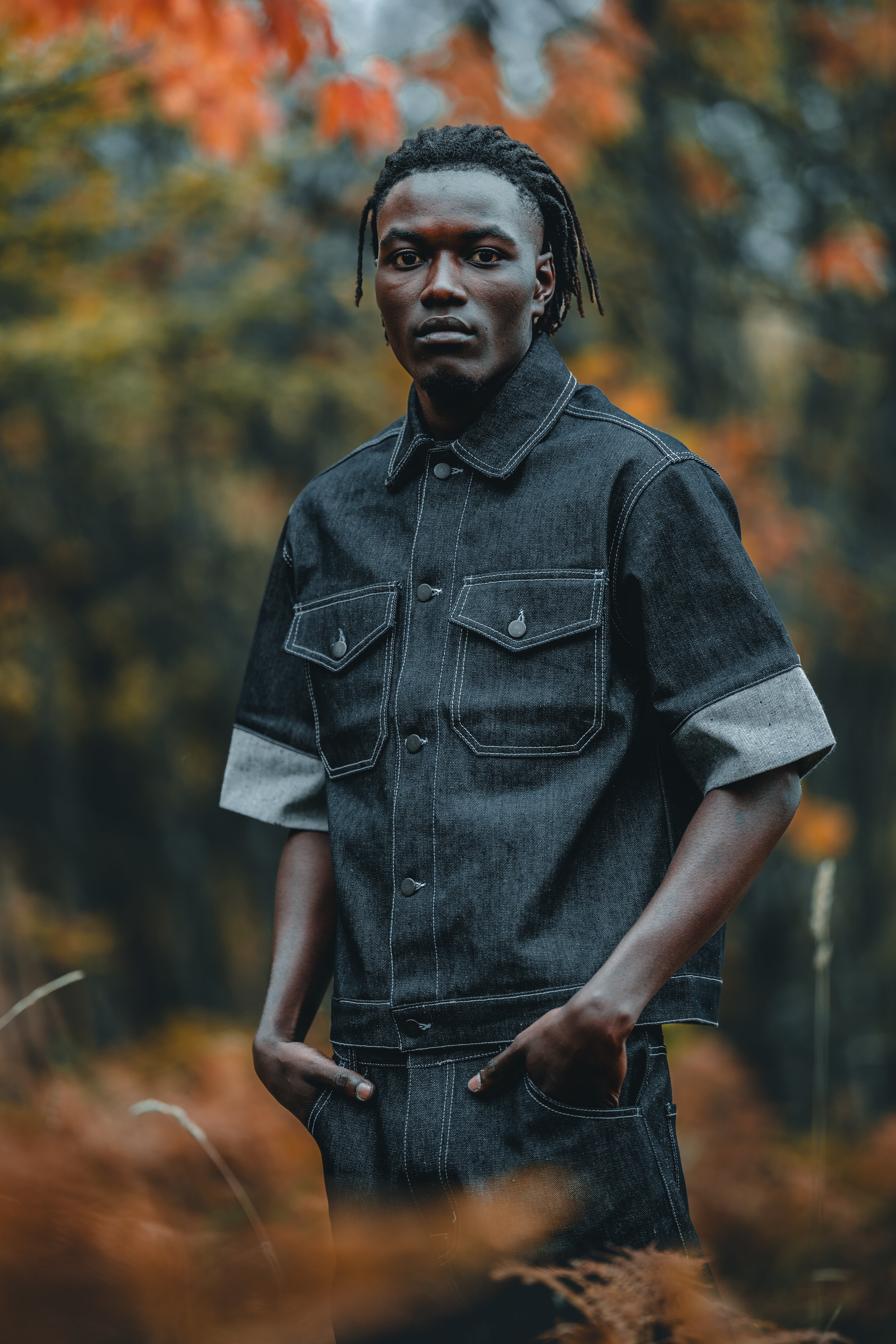 BABA Matching Set Raw Denim - Blue