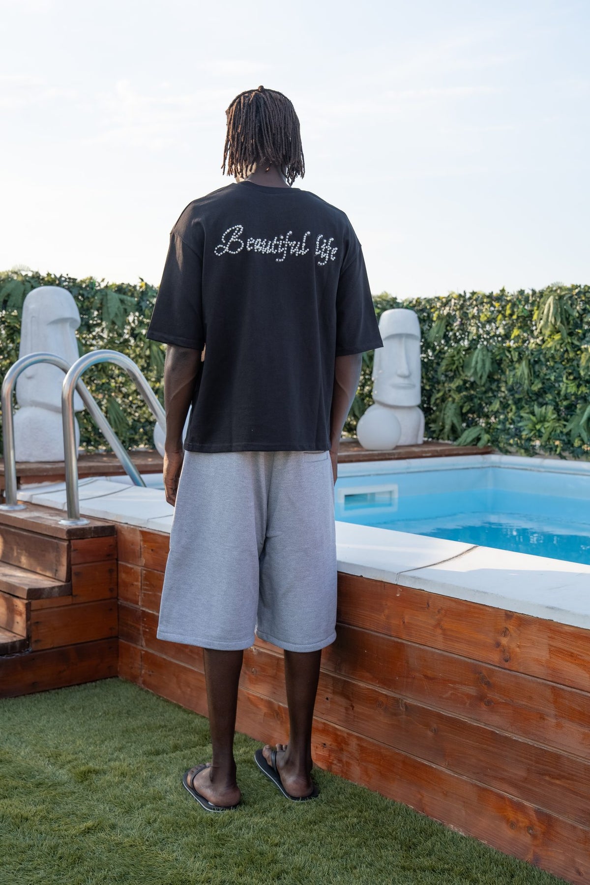 BABA Cotton Shorts - Light Grey