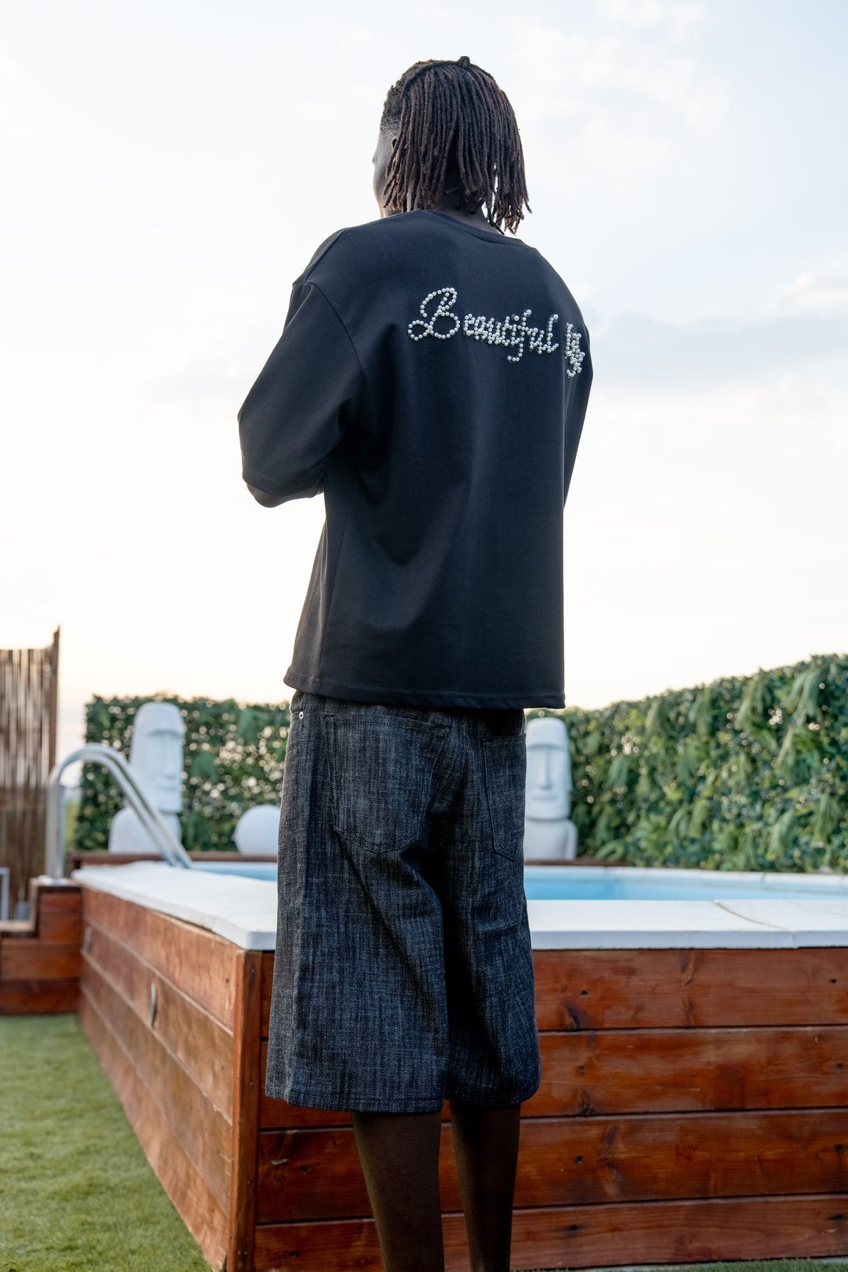 BABA Denim Shorts - Black