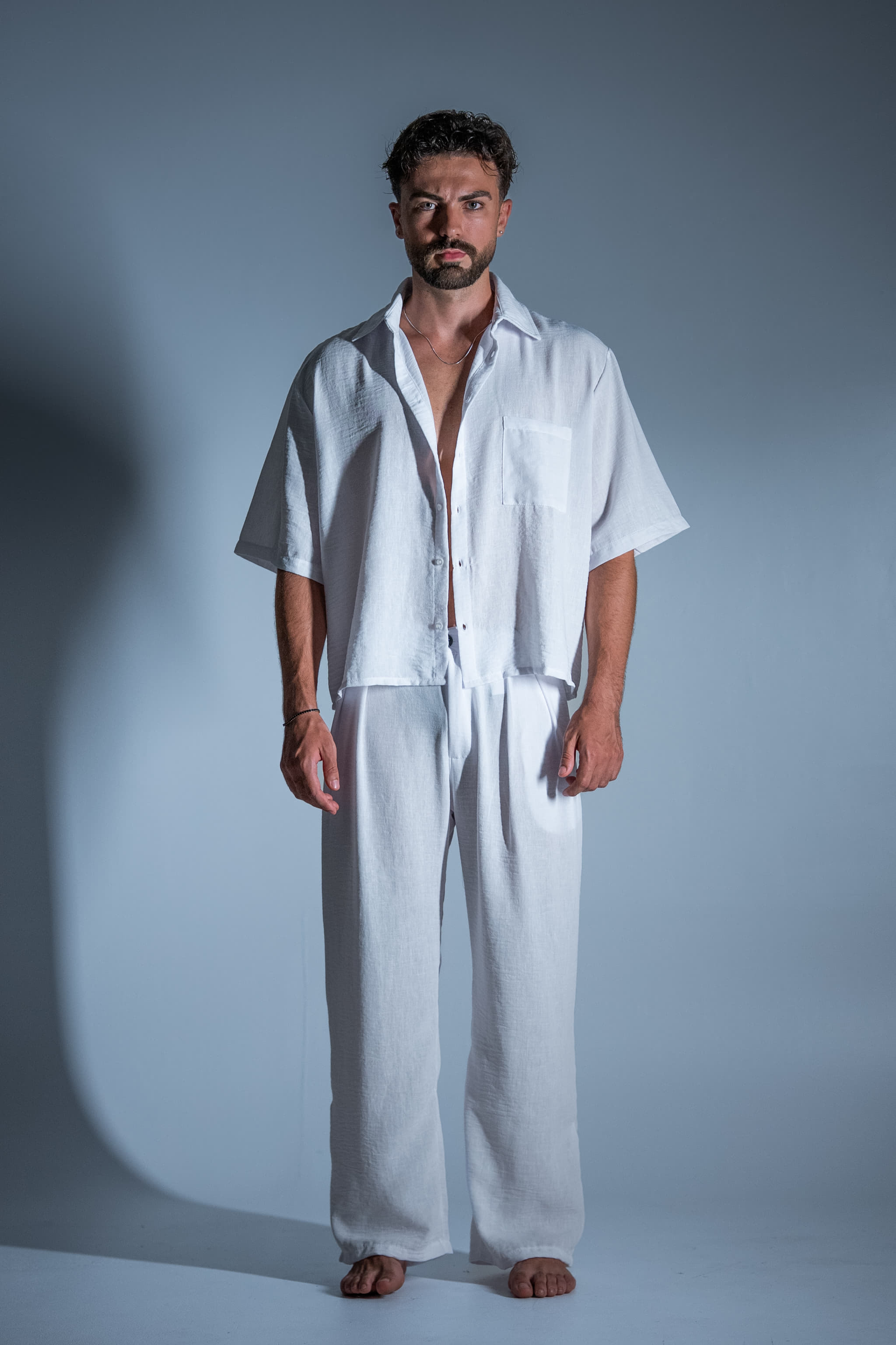 BABA Matching Set Misto Lino - White