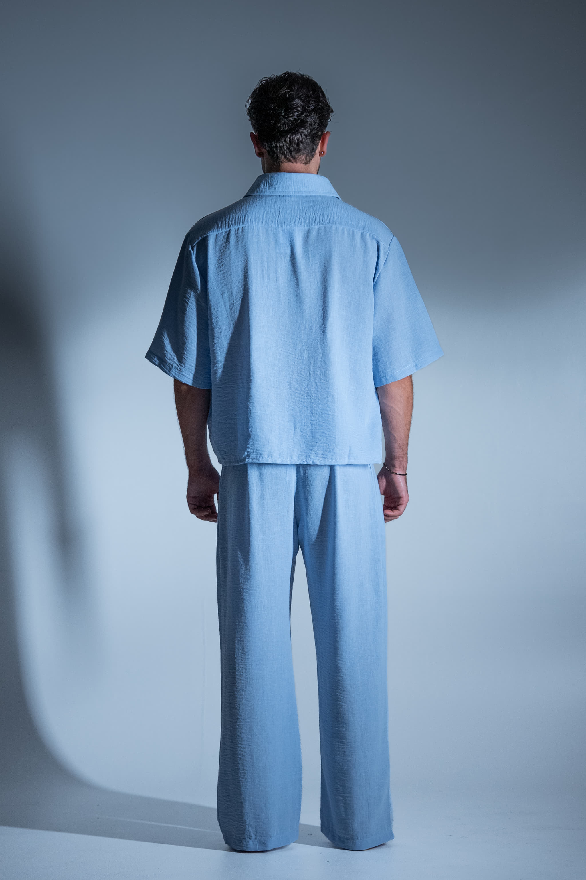 BABA Matching Set Misto Lino - Light Blue