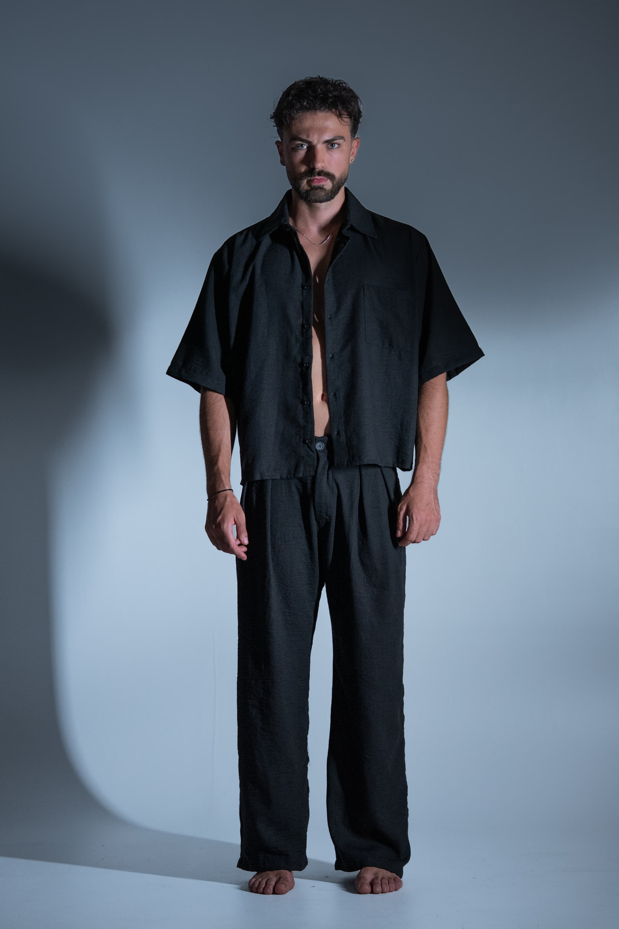 BABA Matching Set Misto Lino - Black