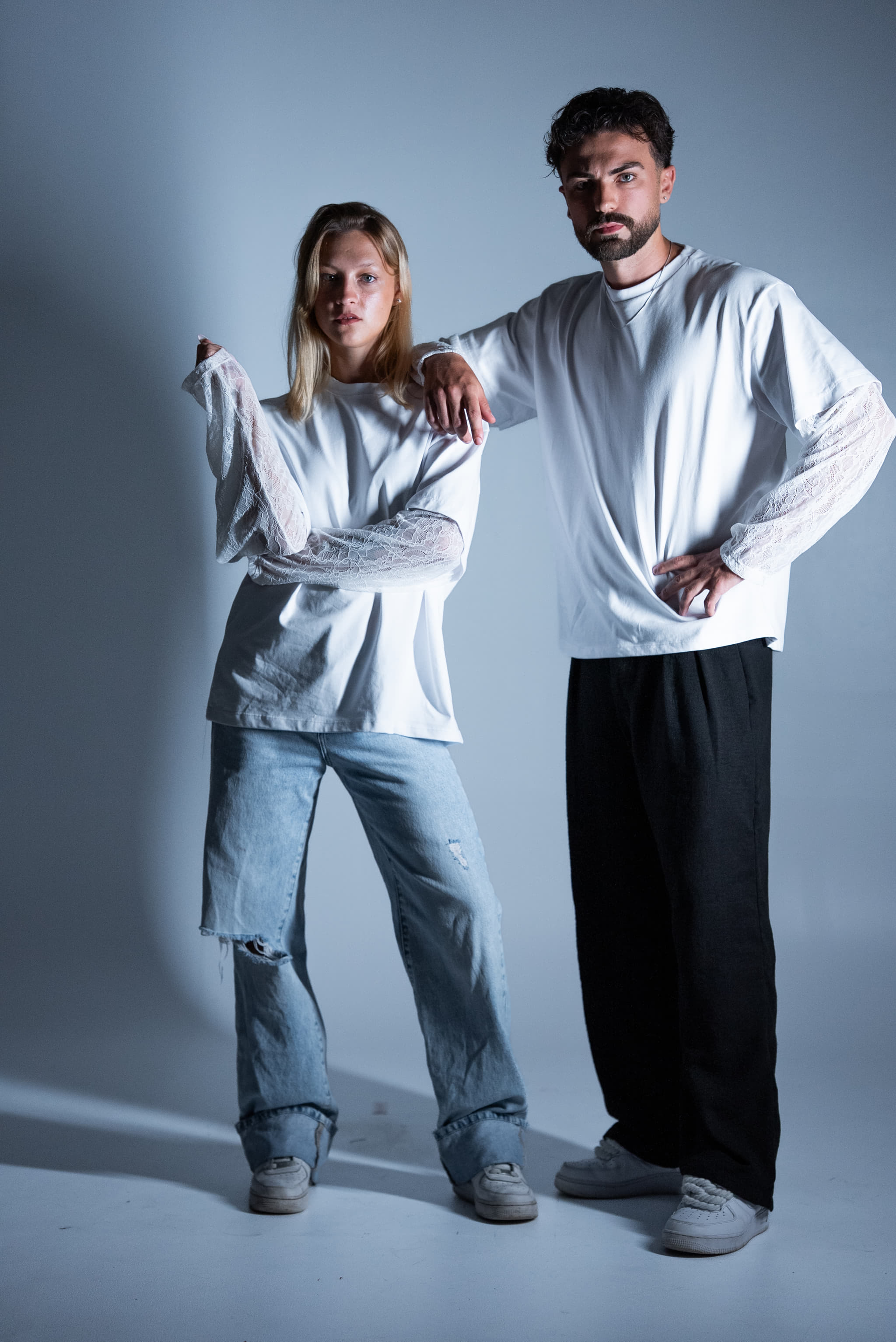 BABA Longsleeve Lace - White