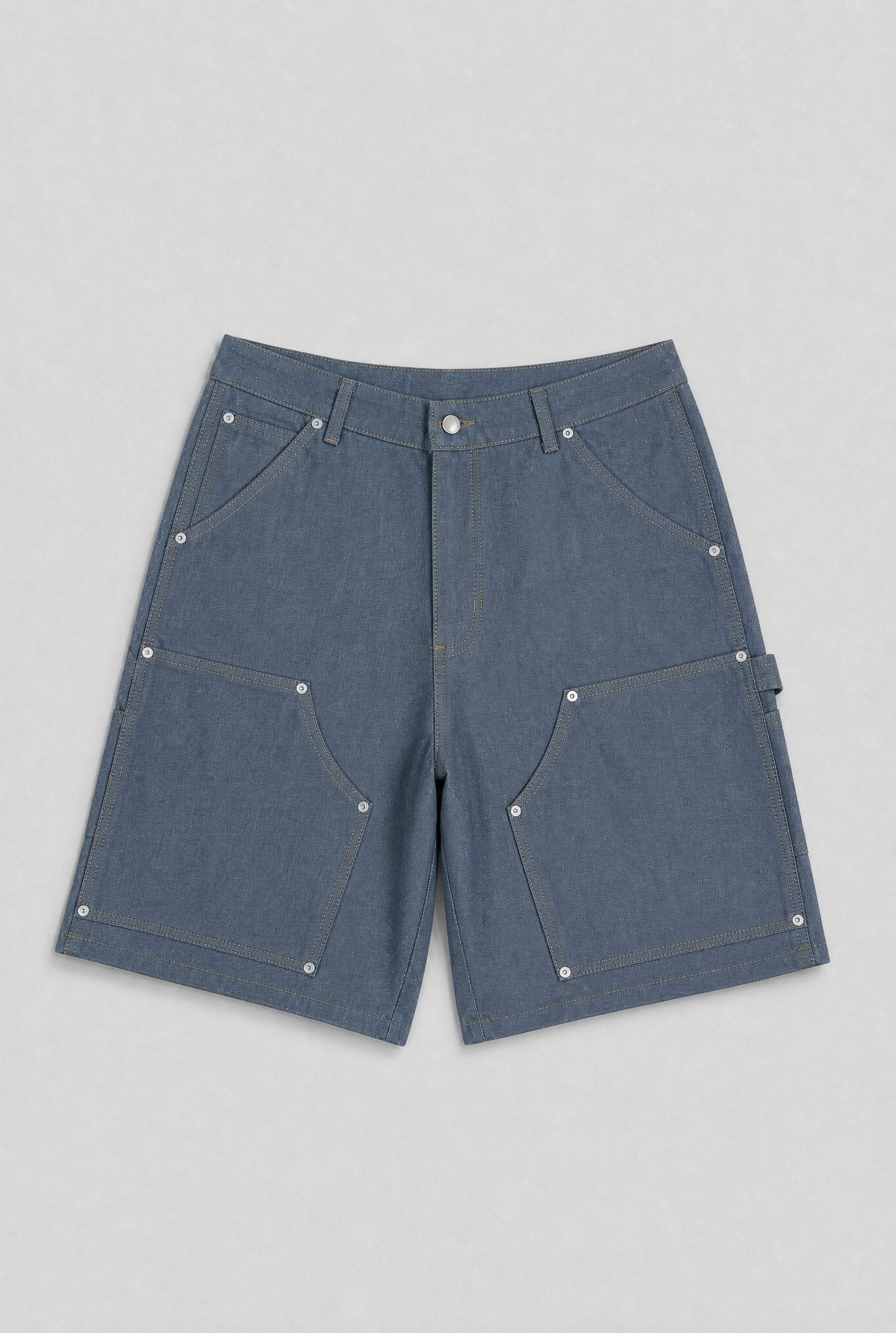 BABA Carpenter Denim Short - Grey
