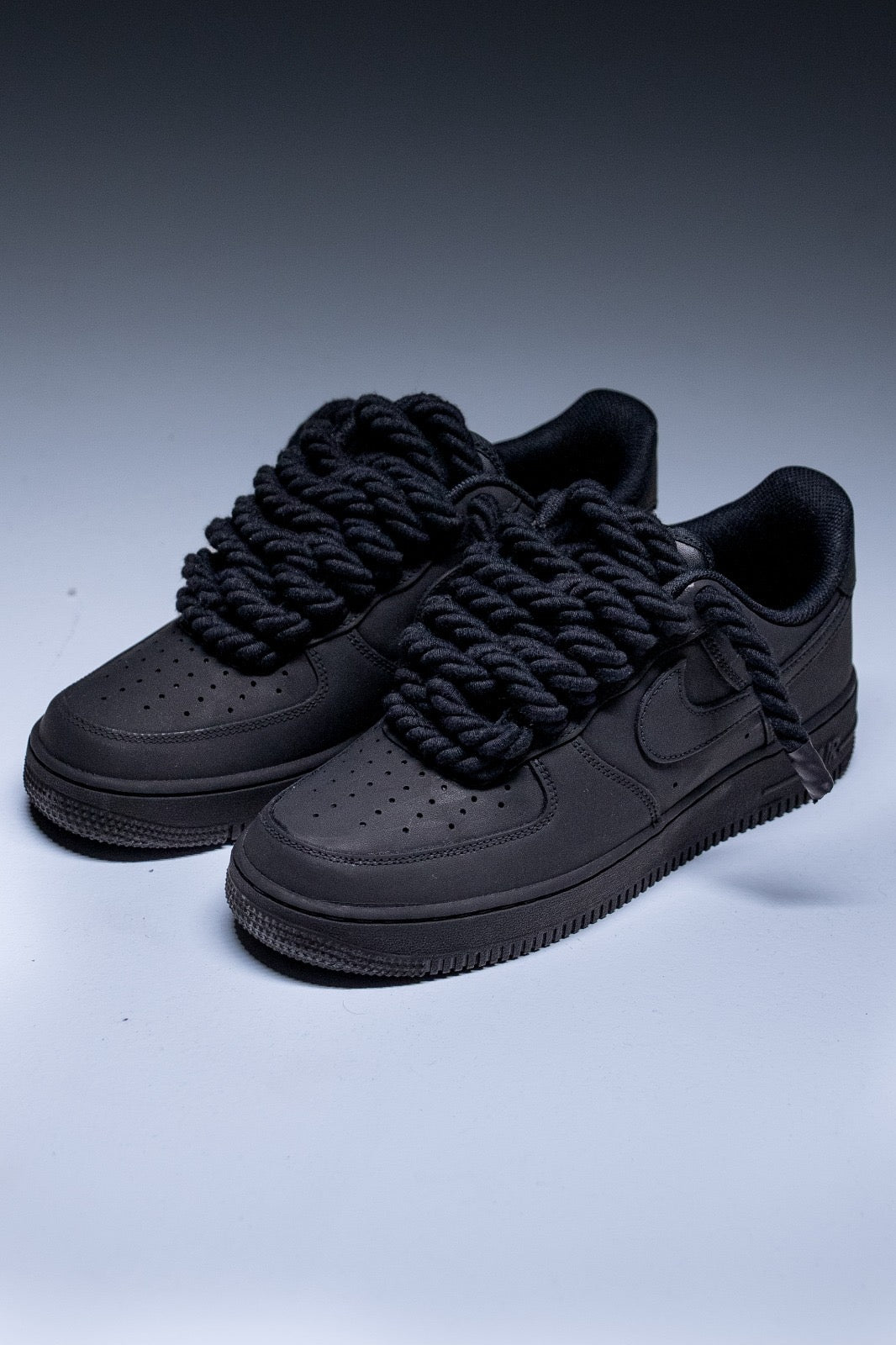 Nike Air Force 1 "Rope Laces Black" Dark Black