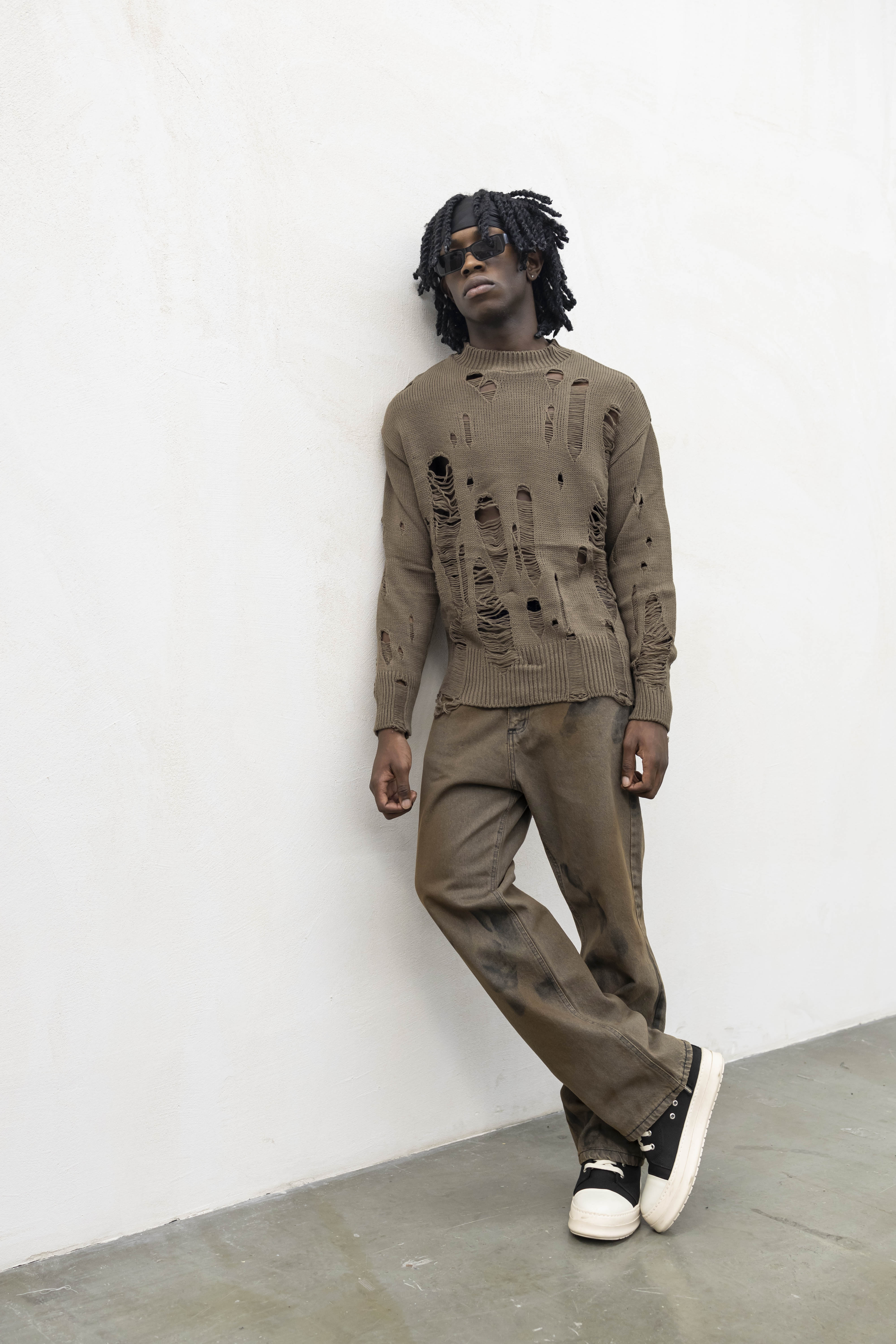 Maglia Abrasioni Girocollo Brown