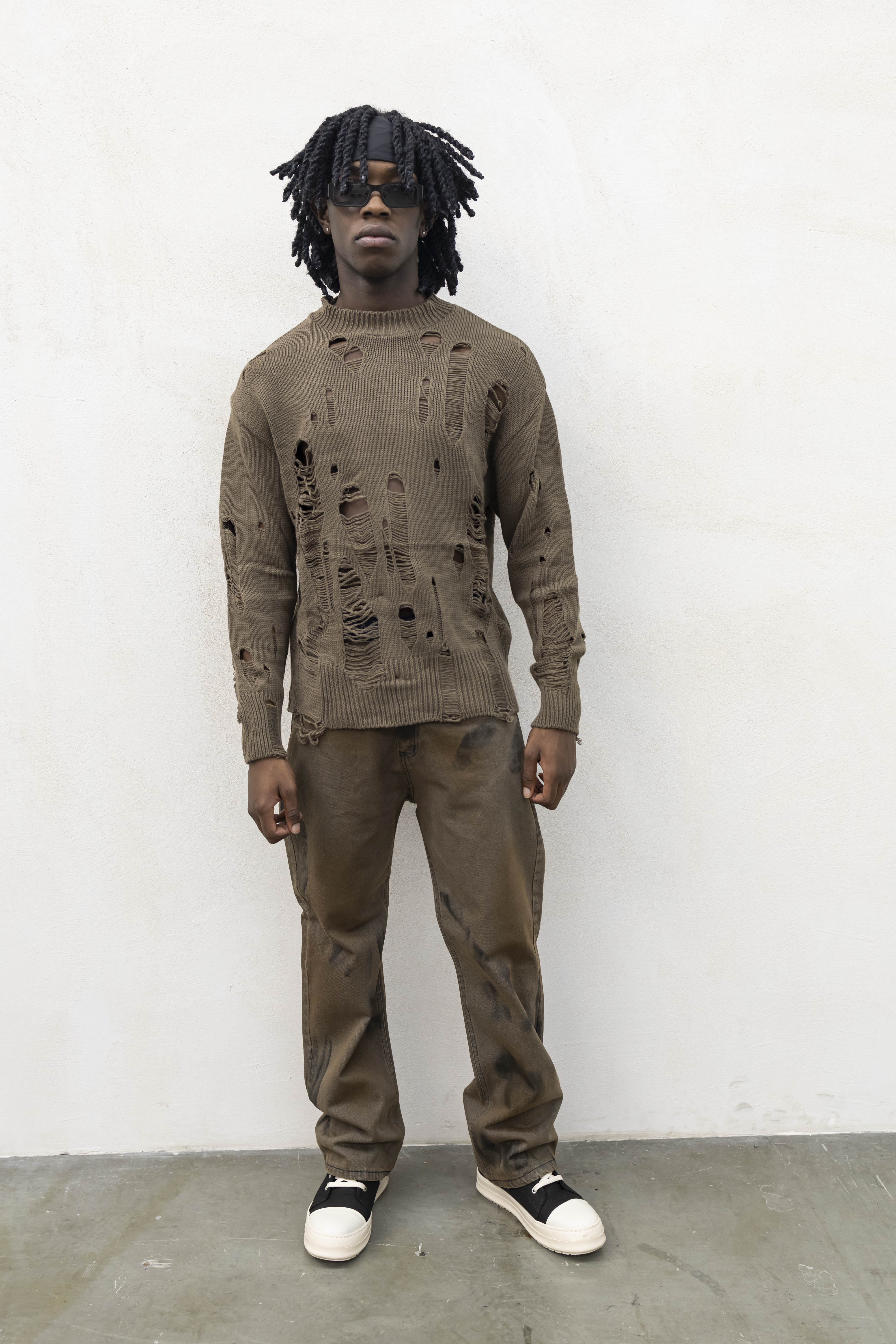 Maglia Abrasioni Girocollo Brown