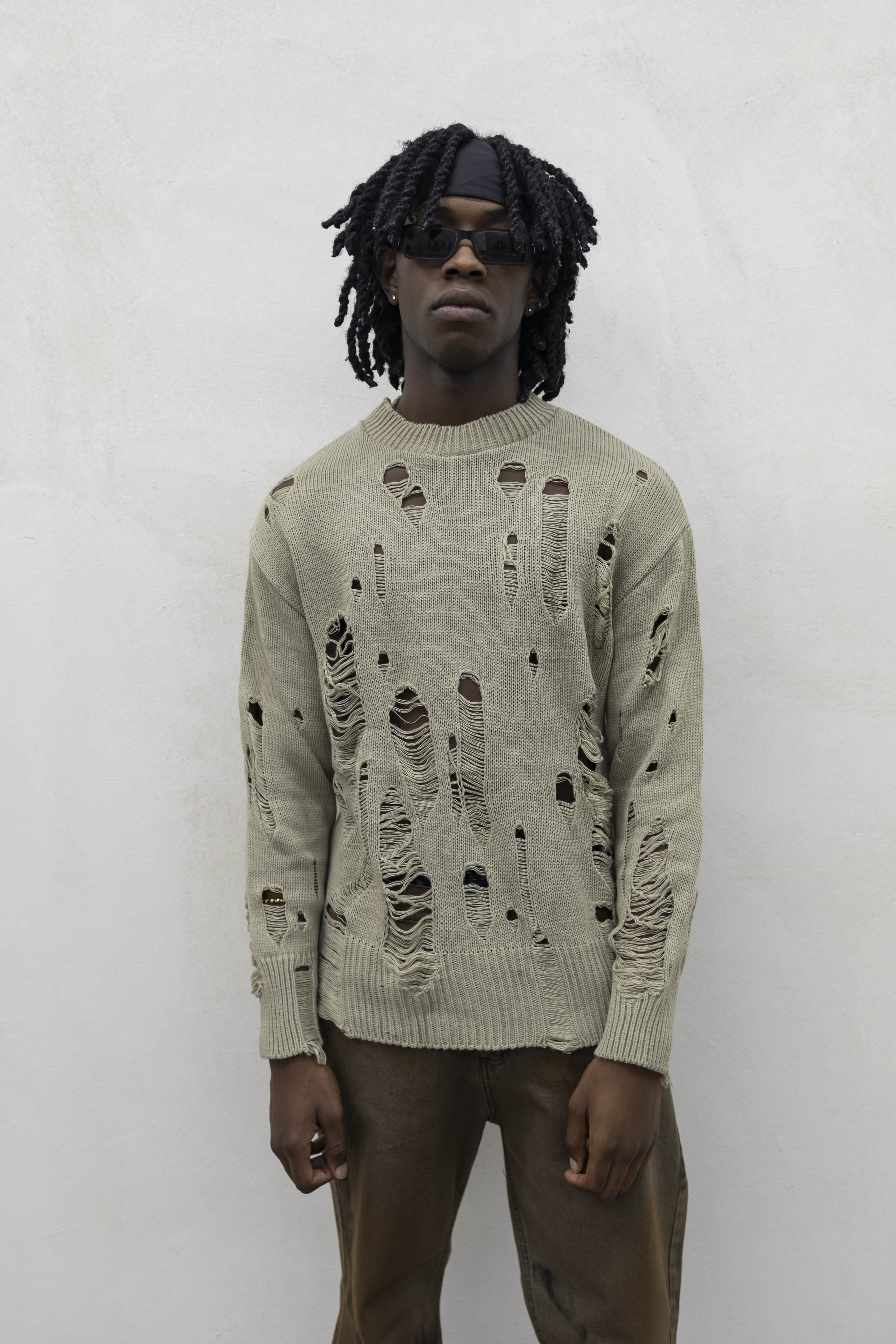 Maglia Abrasioni Girocollo Beige