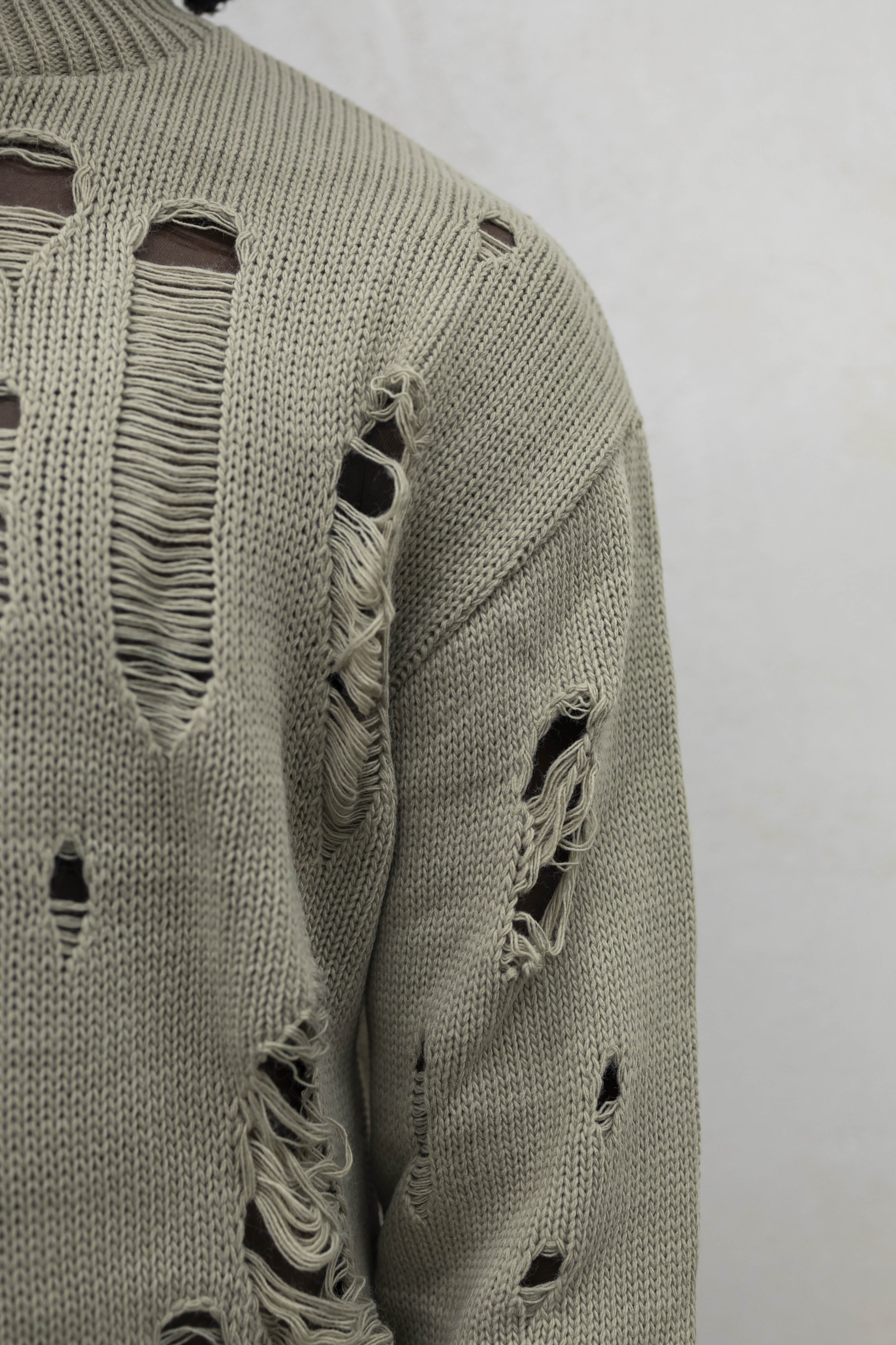 Maglia Abrasioni Girocollo Beige