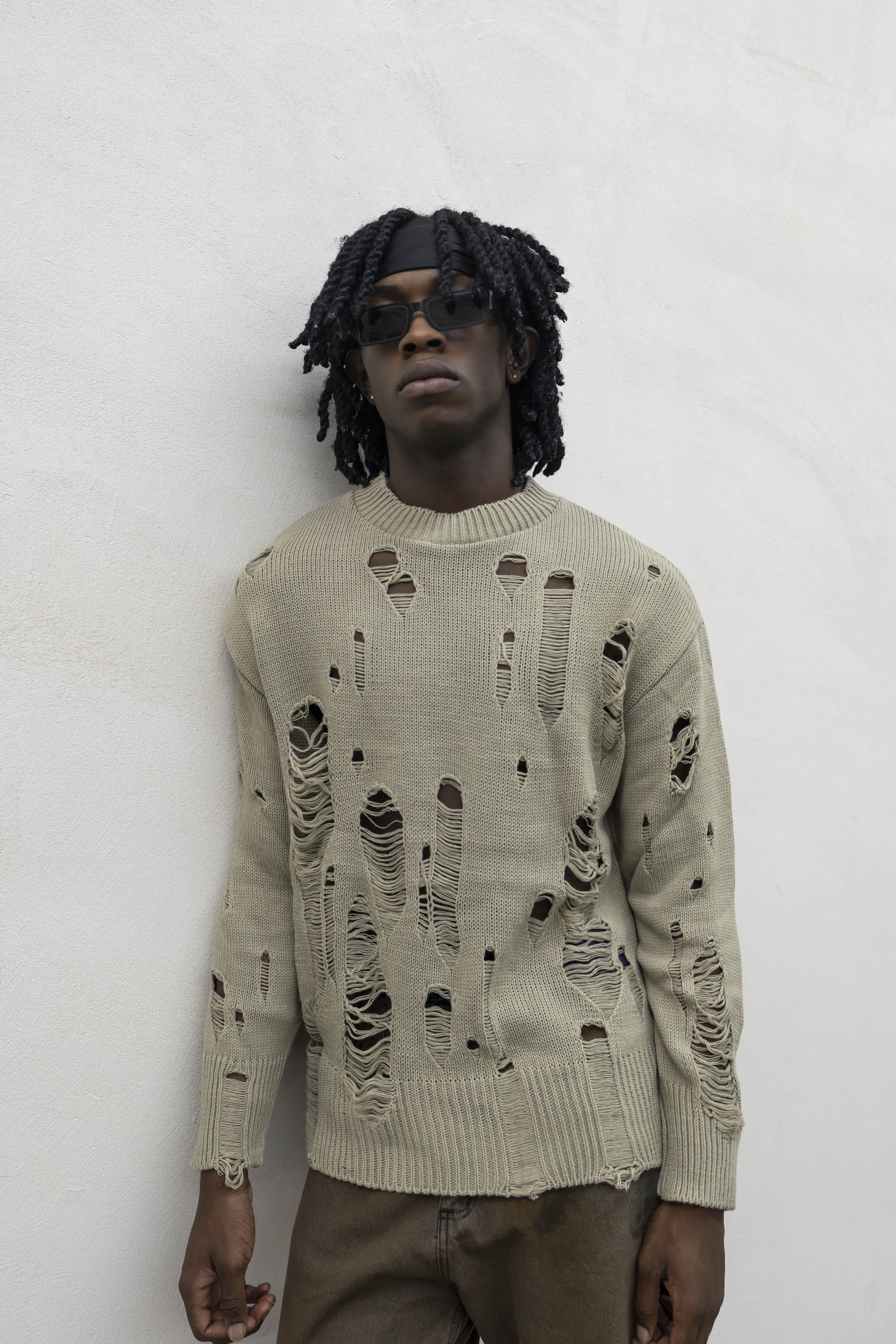 Maglia Abrasioni Girocollo Beige