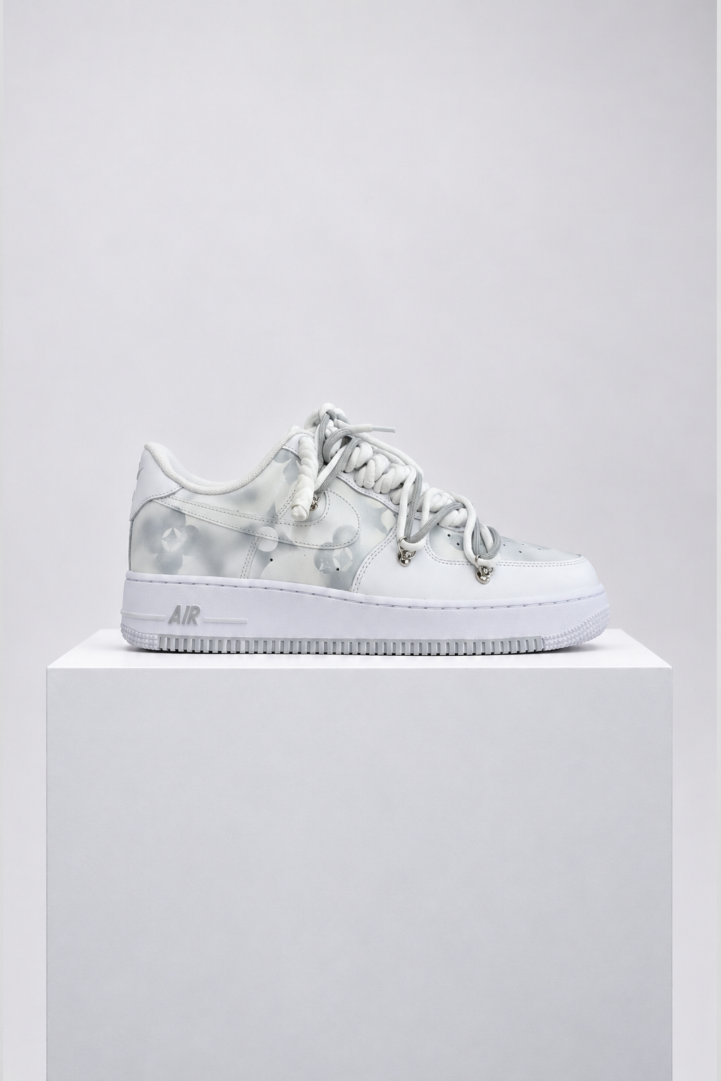 Nike Air Force 1 Flowers Grey "Rope Laces White"