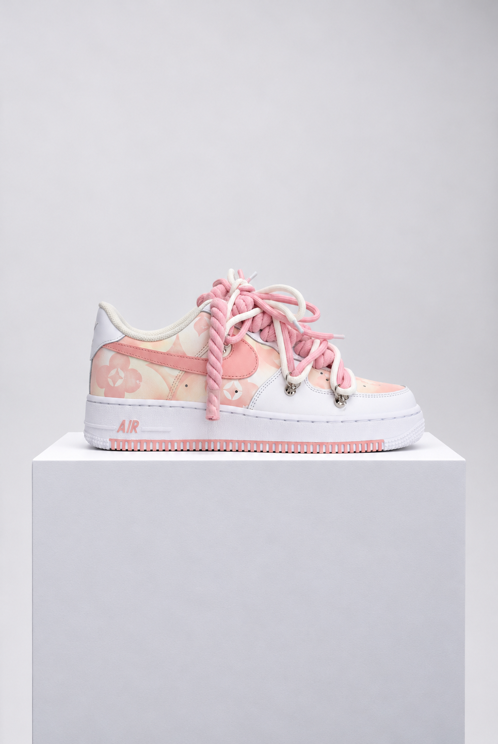 Nike Air Force 1 Flowers Pink "Rope Laces Pink"