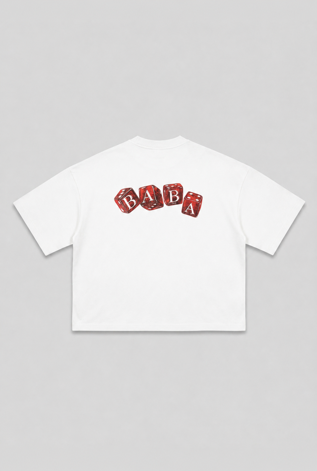 BABA T-Shirt Red Dices - White