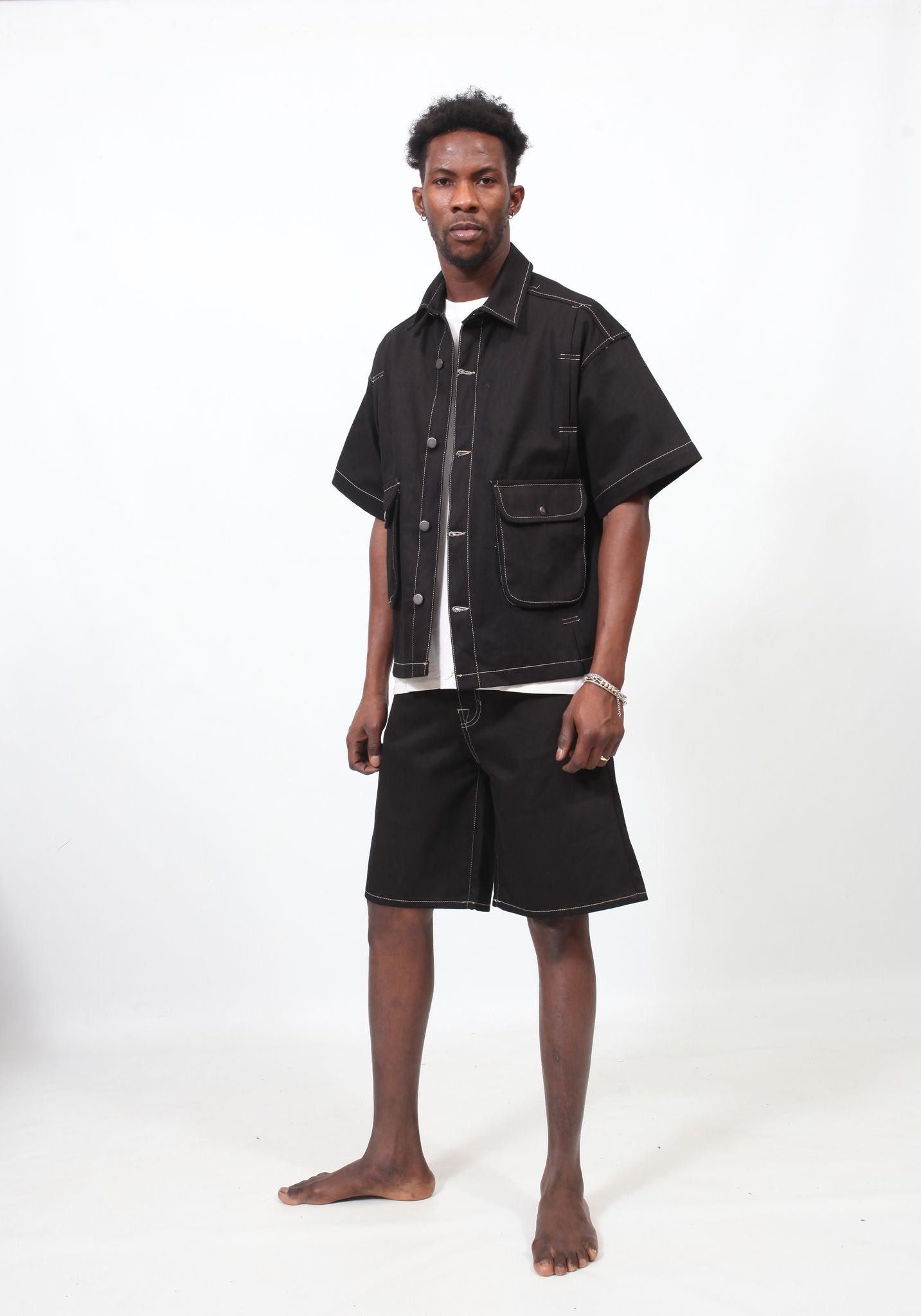 Boxy Coordset Jeans - Black