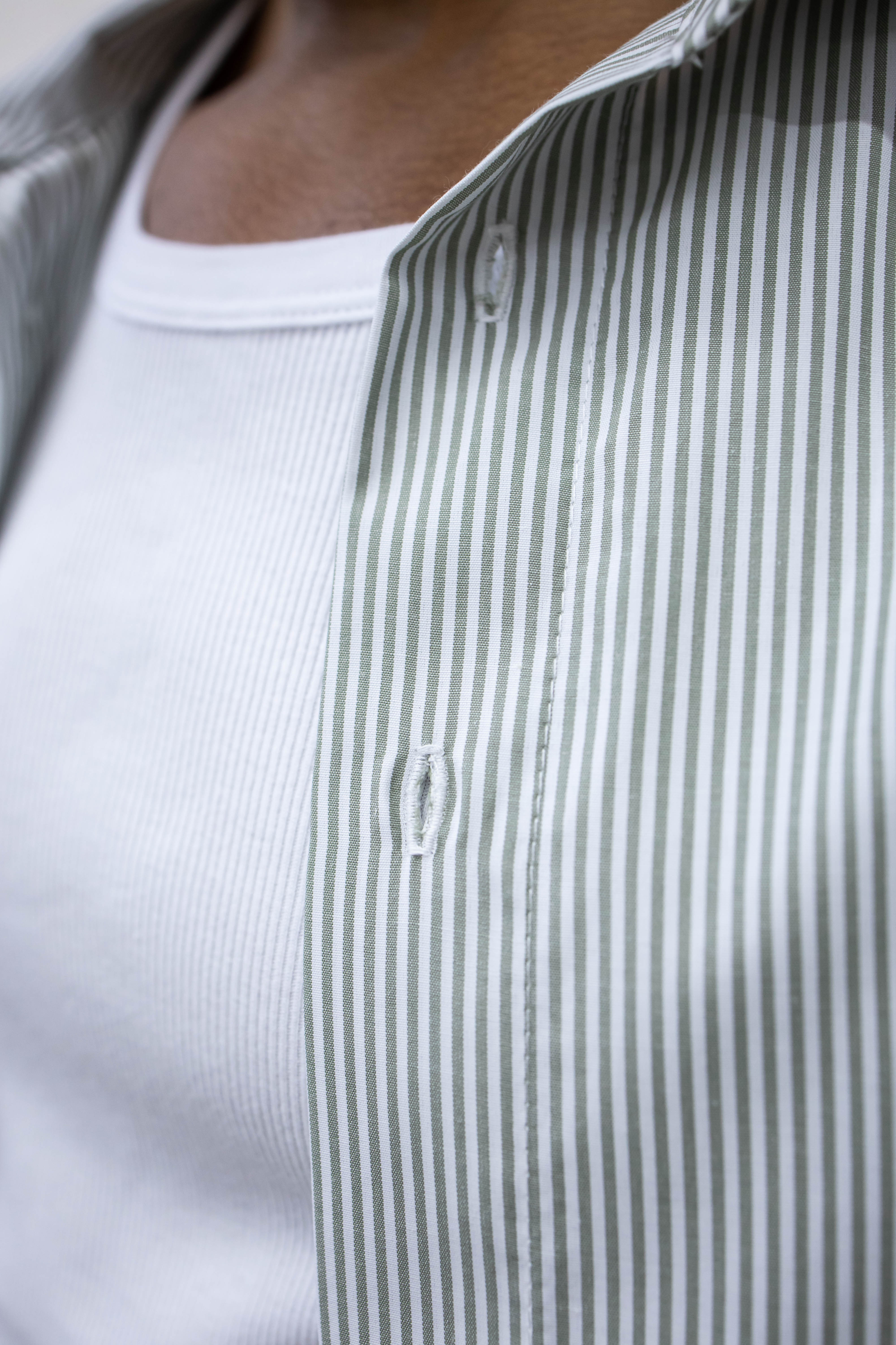 Camicia a righe - Green