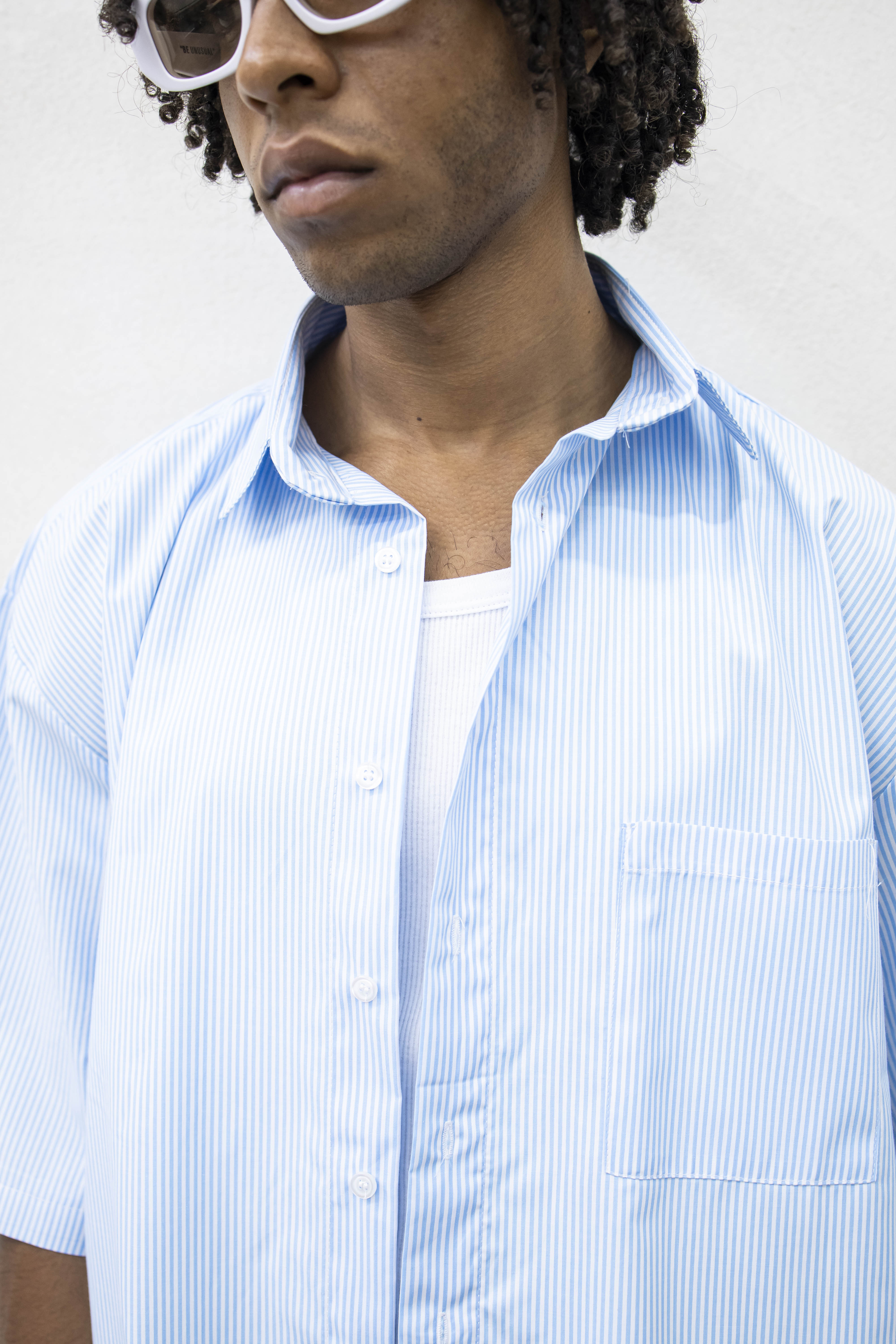Camicia Crop - Blue Sky