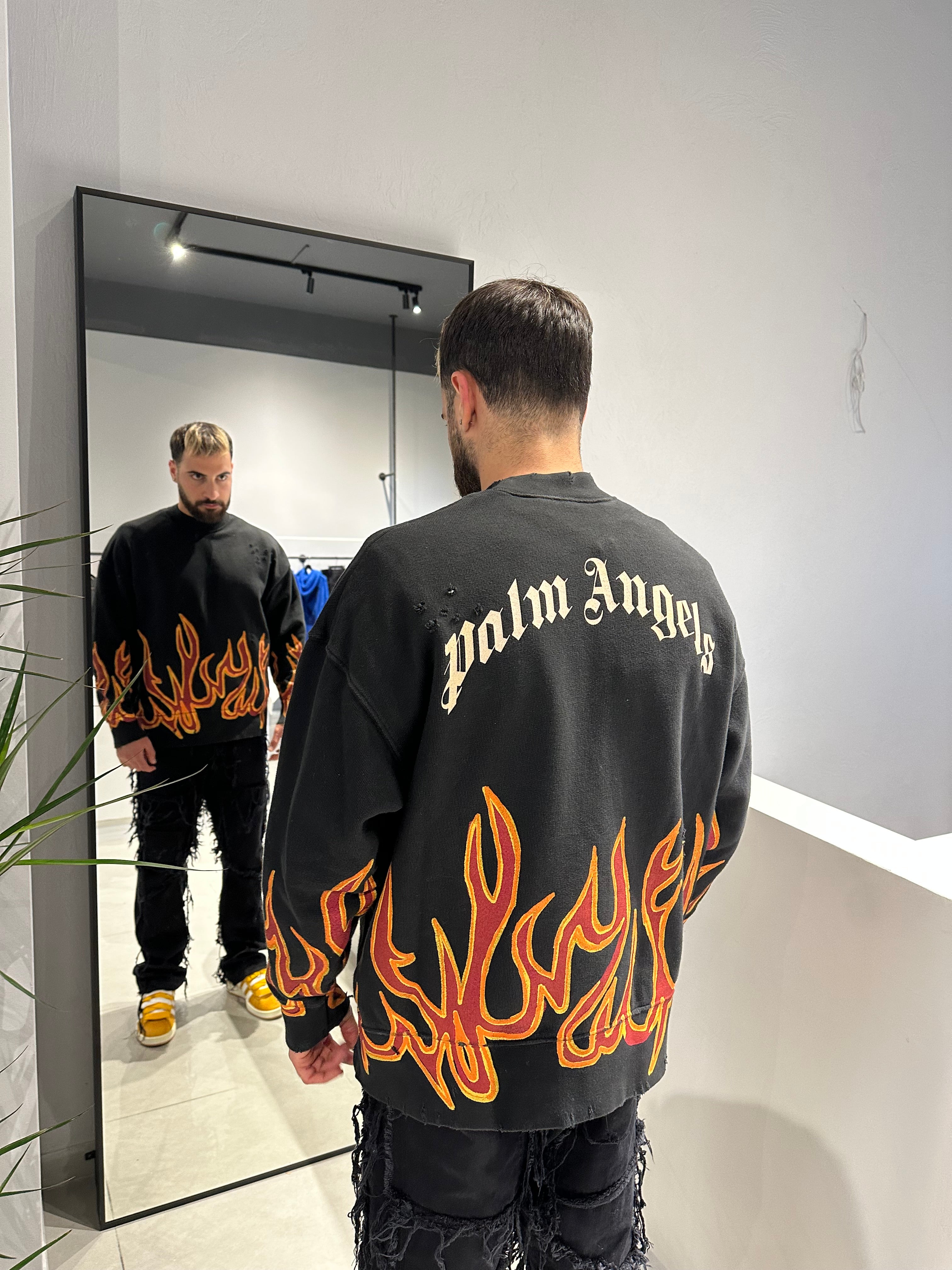 FELPA PALM ANGELS FLAMES - Baba Store