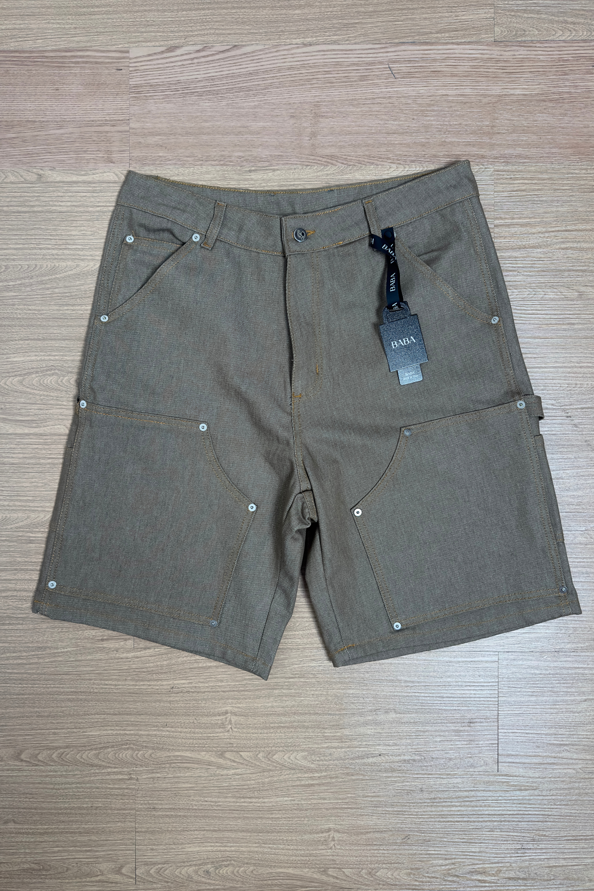BABA Carpenter Denim Short - Beige