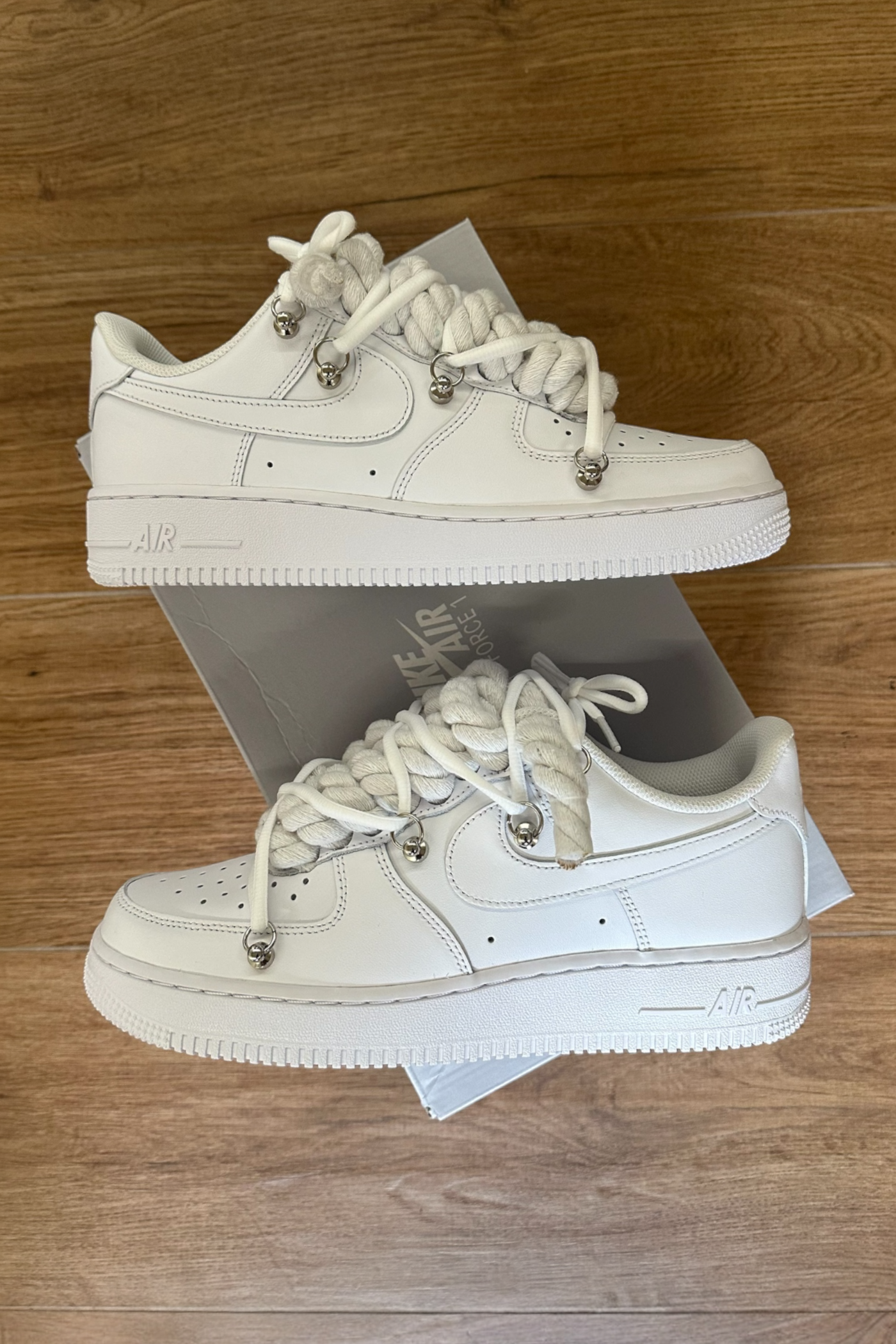 Nike Air Force 1 "rope laces white" triple white 