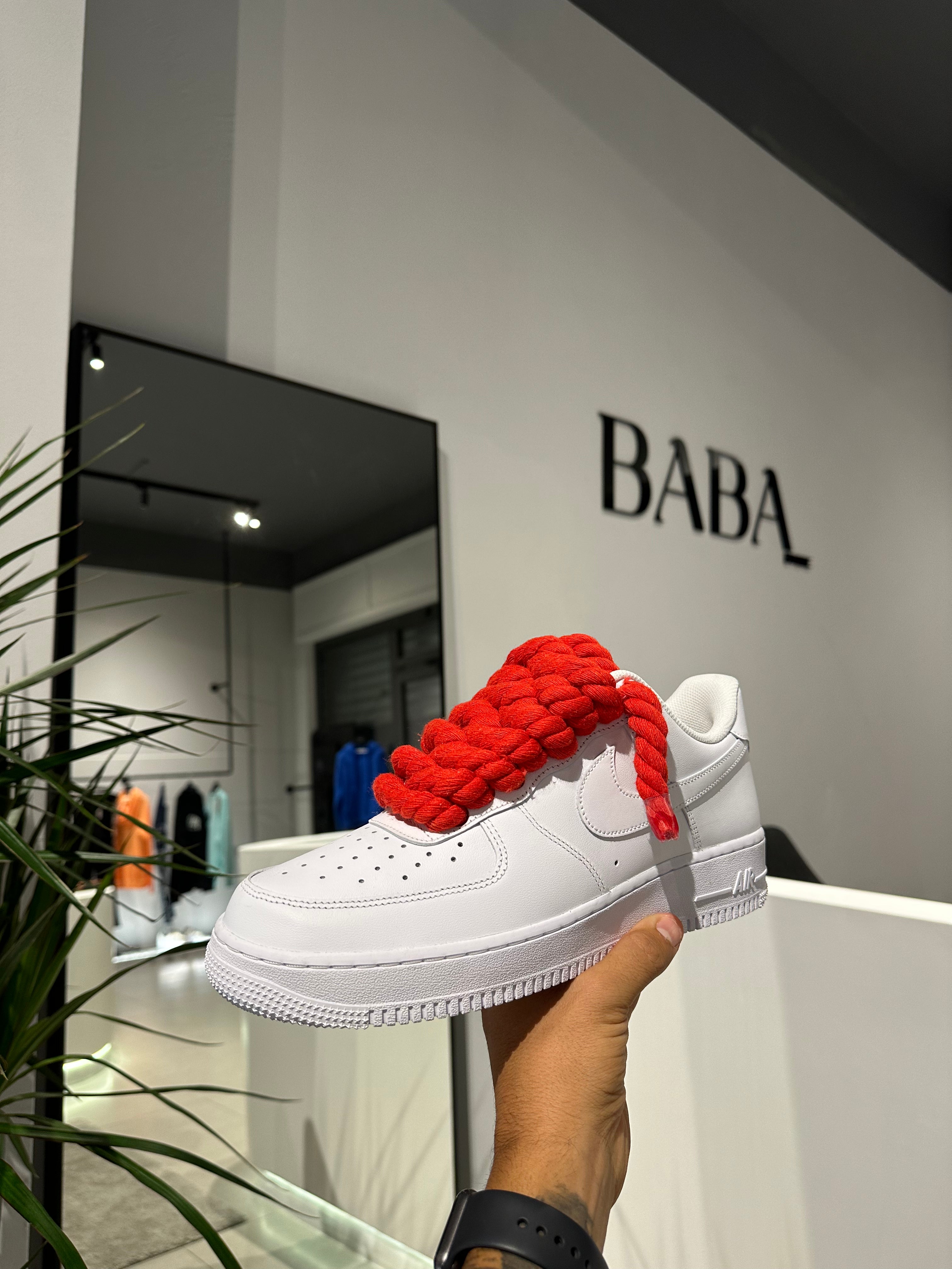 NIKE AIR FORCE 1 "ROPE LACES RED" - Baba Store