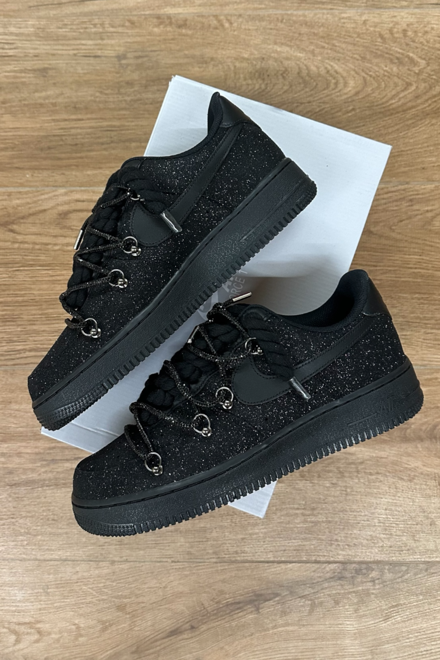 Nike Air Force 1 "Rope Laces Black" Glitter