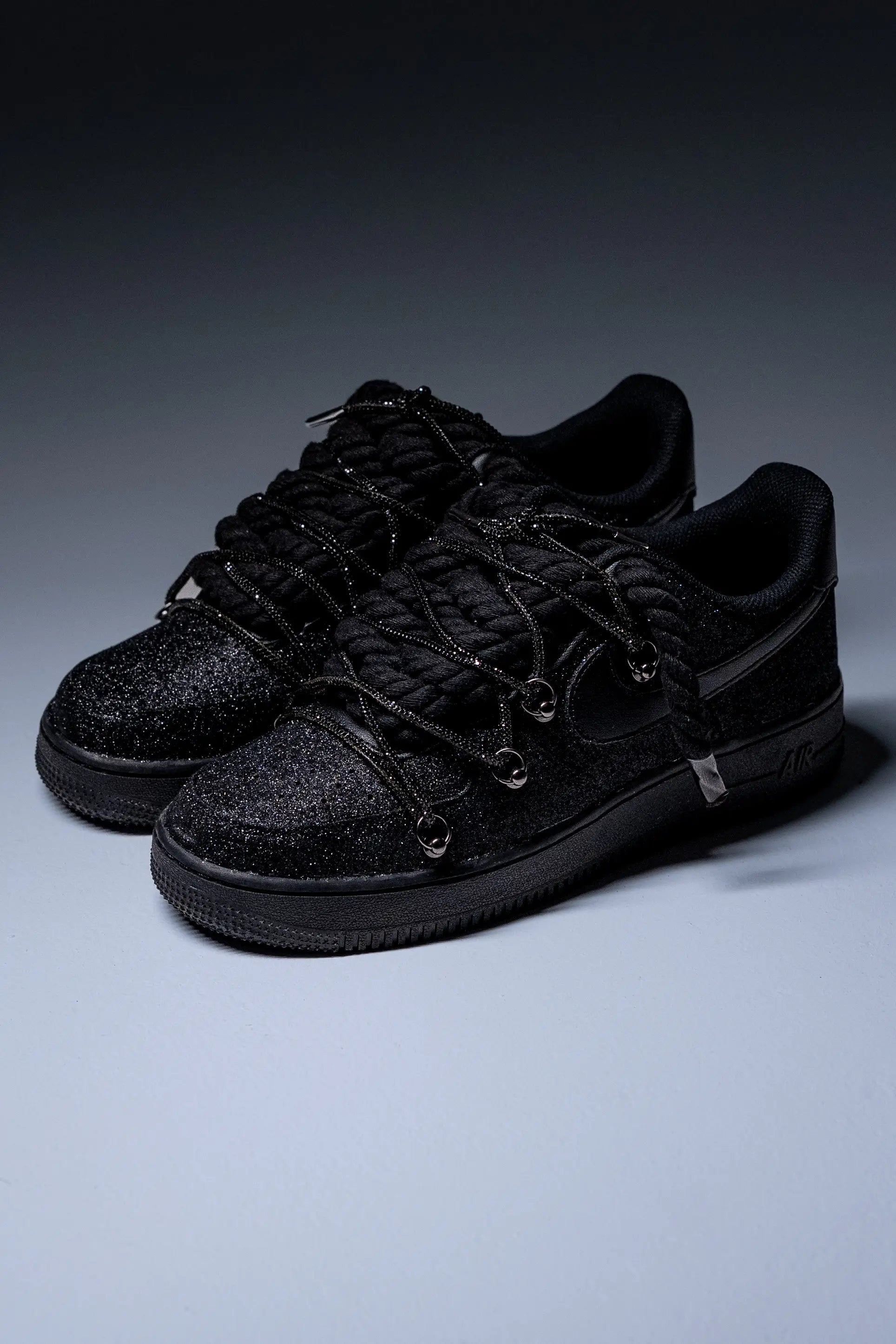 Nike Air Force One "Rope Laces Black" Glitter