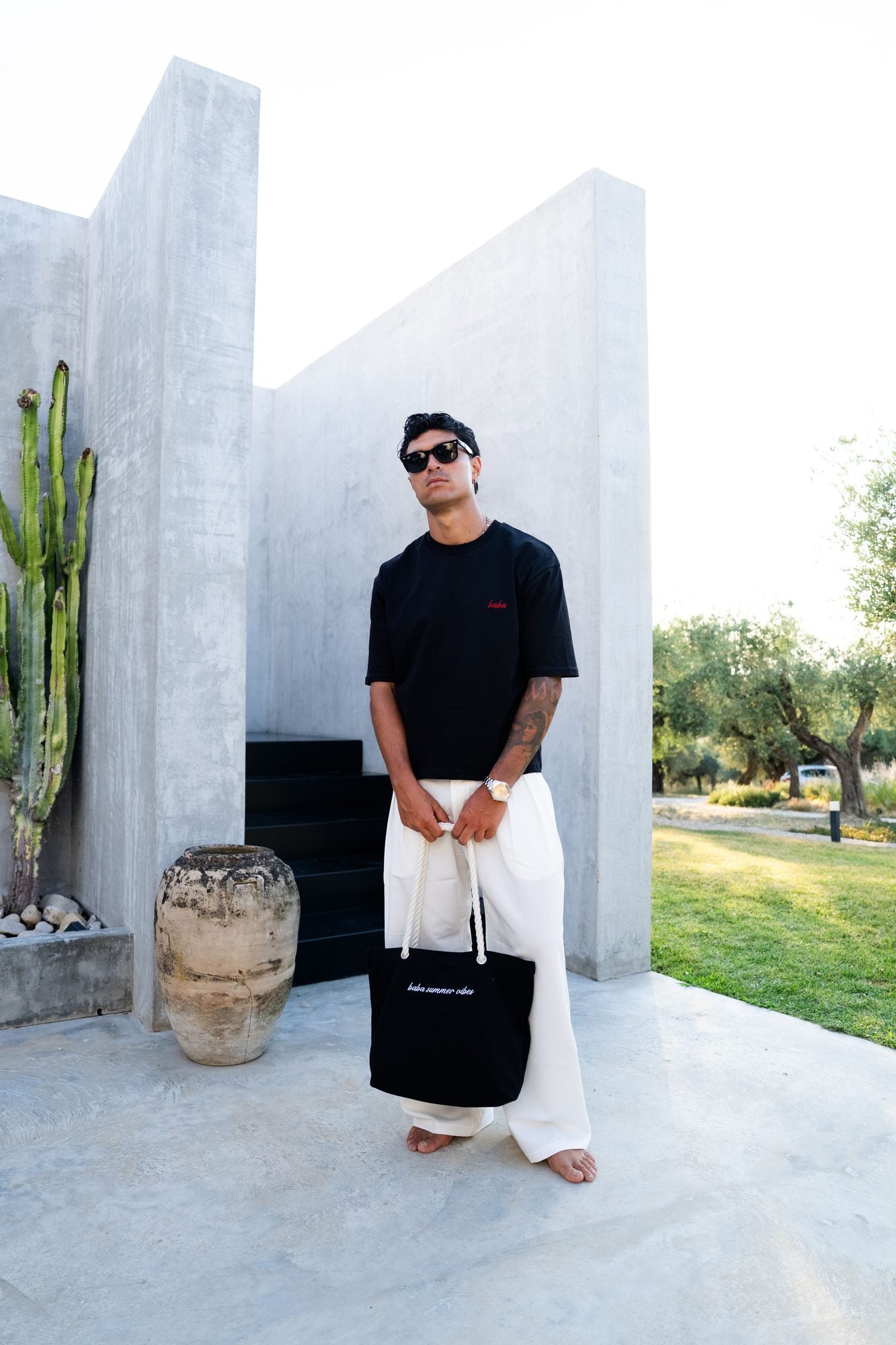 BABA Tote Bag "Summer Vibes" - Black