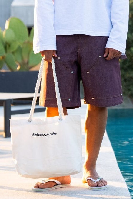 BABA Tote Bag "Summer Vibes" - Cream