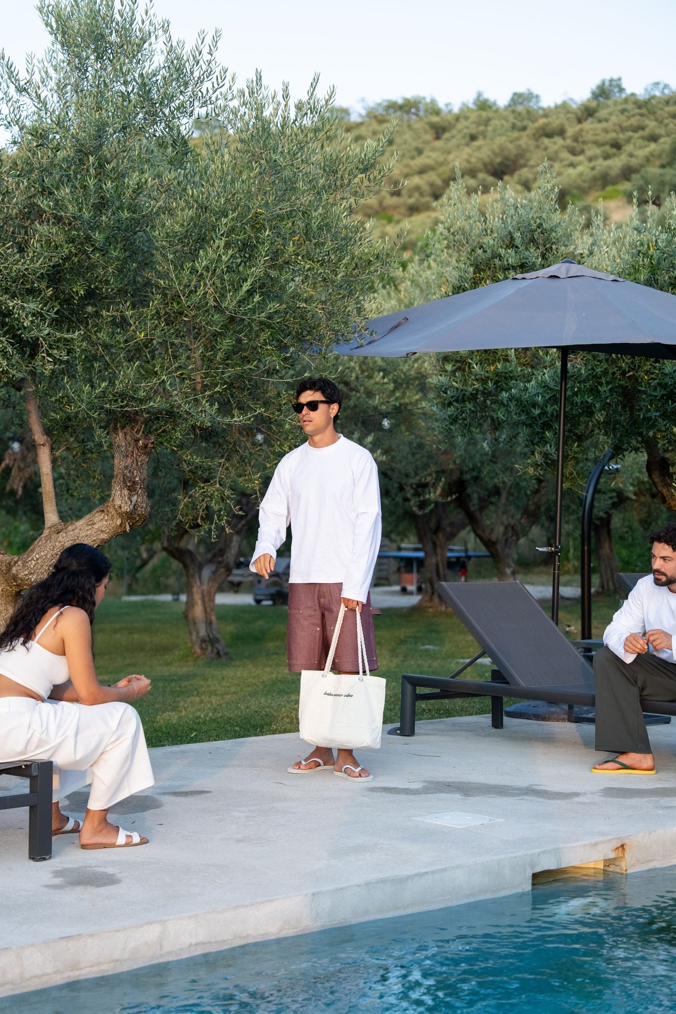 BABA Tote Bag "Summer Vibes" - Cream