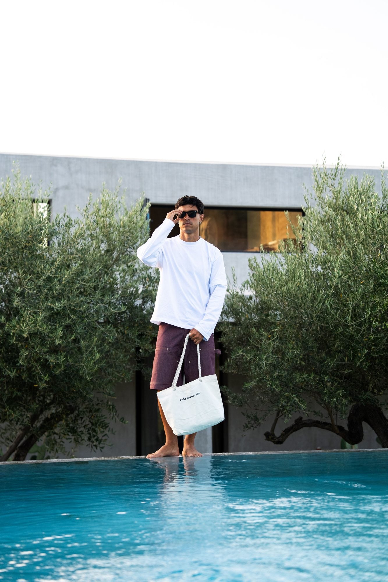 BABA Tote Bag "Summer Vibes" - Cream