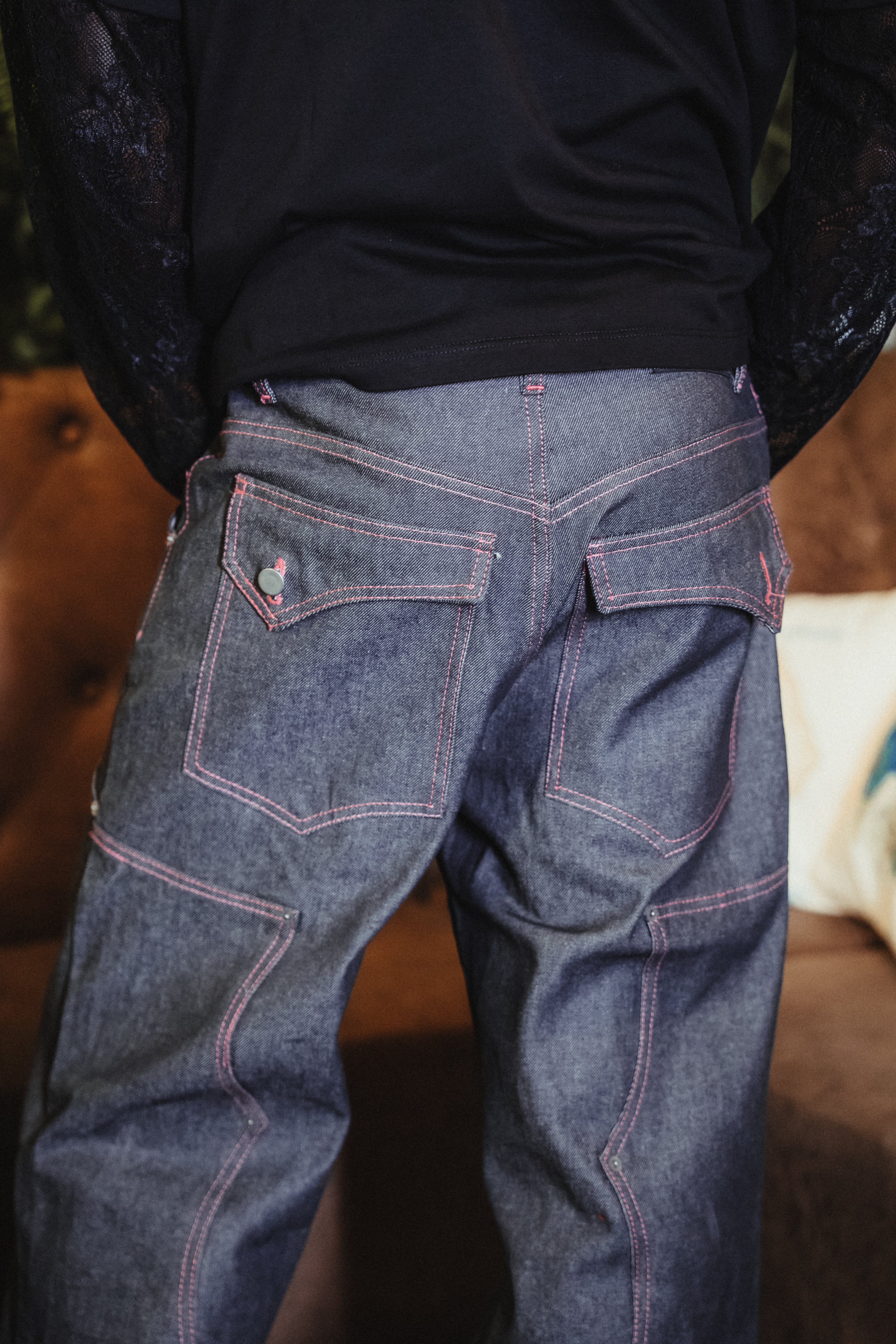 BABA Carpenter Denim Off-Line - Grey Pink