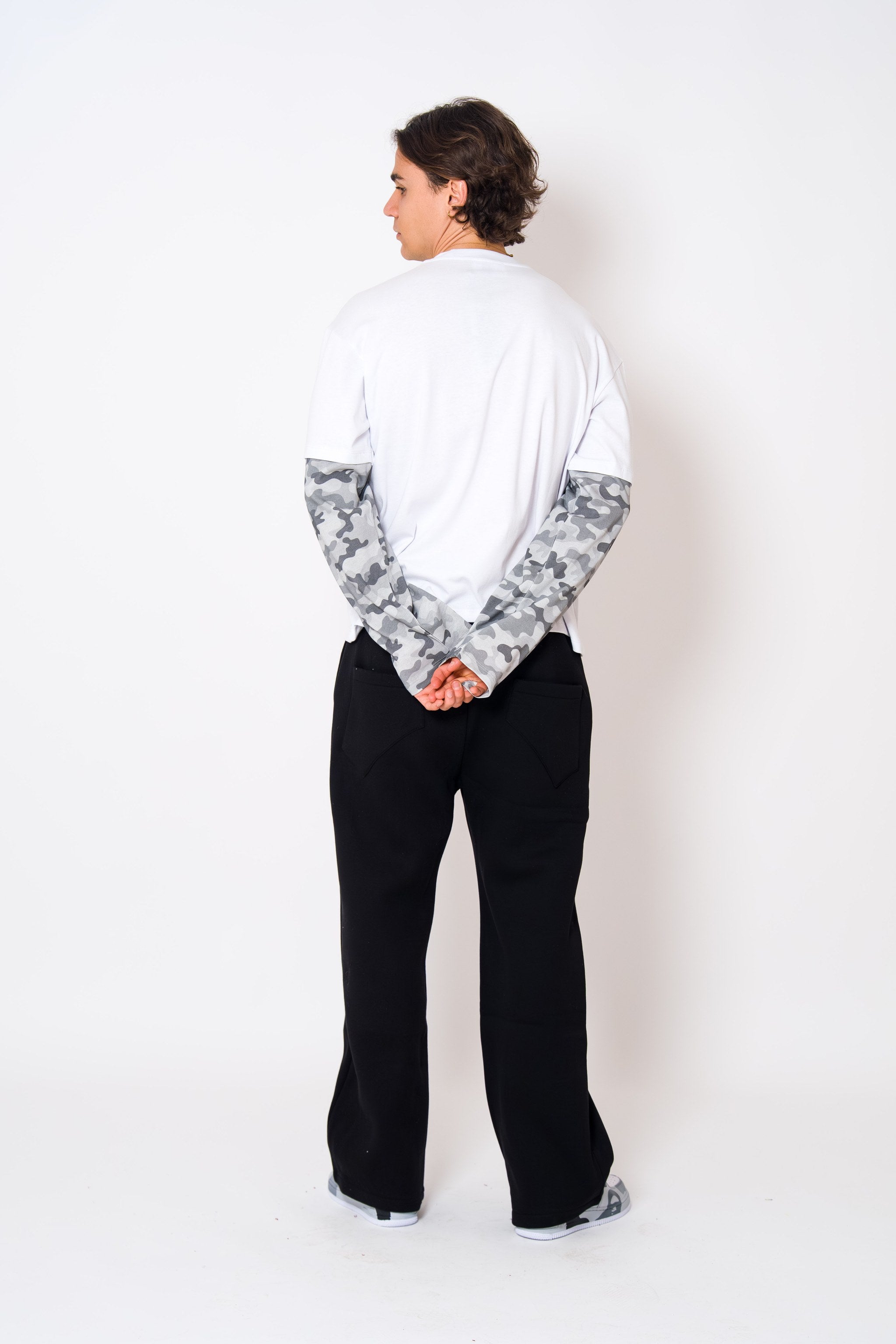 BABA Longsleeve Camo Grey - White